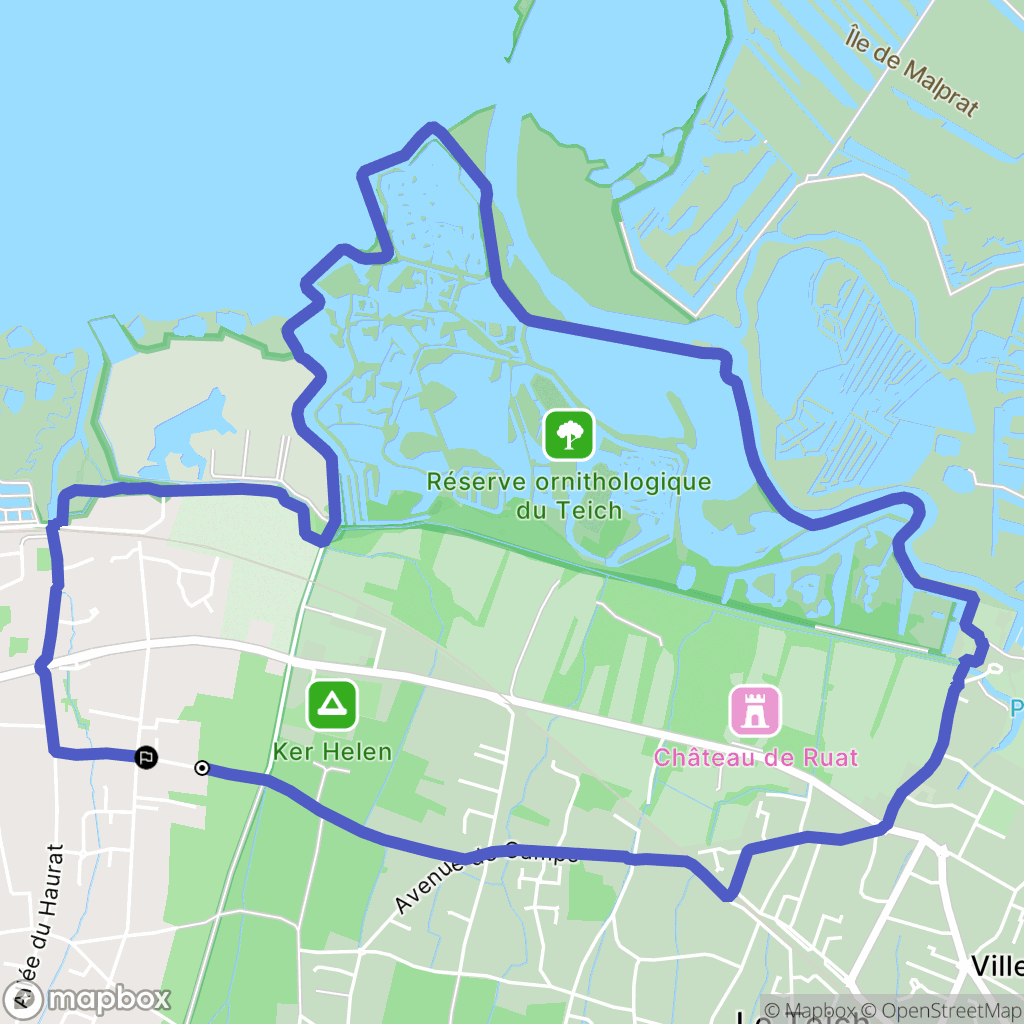 Gujan-Mestras : carte du parcours de randonnée - France