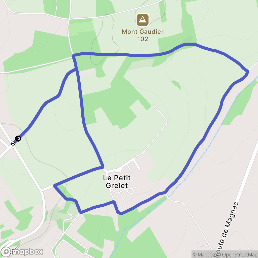 Magnac-sur-Touvre : carte du parcours de randonnée - France