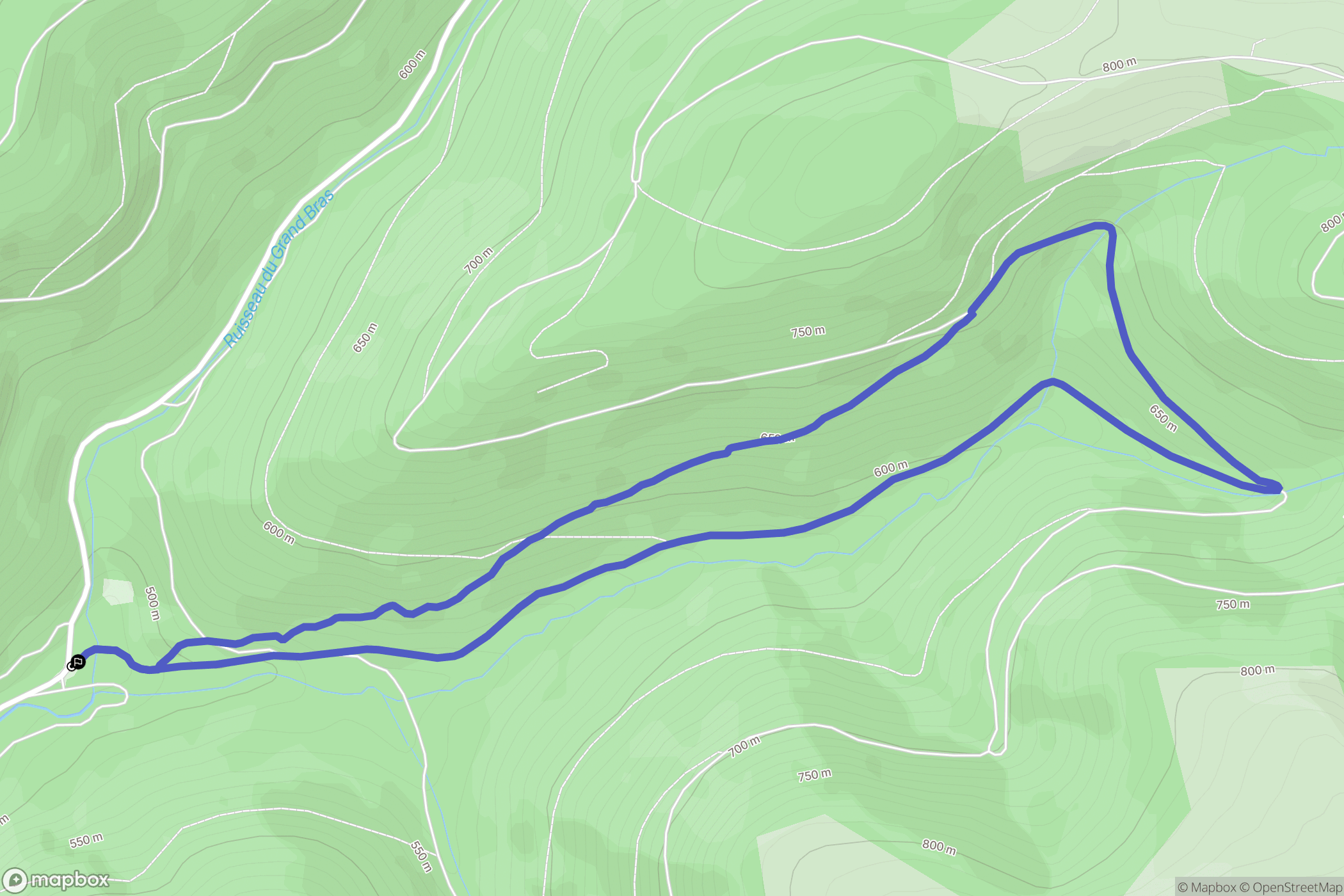 Moussey : carte du parcours de randonnée - France