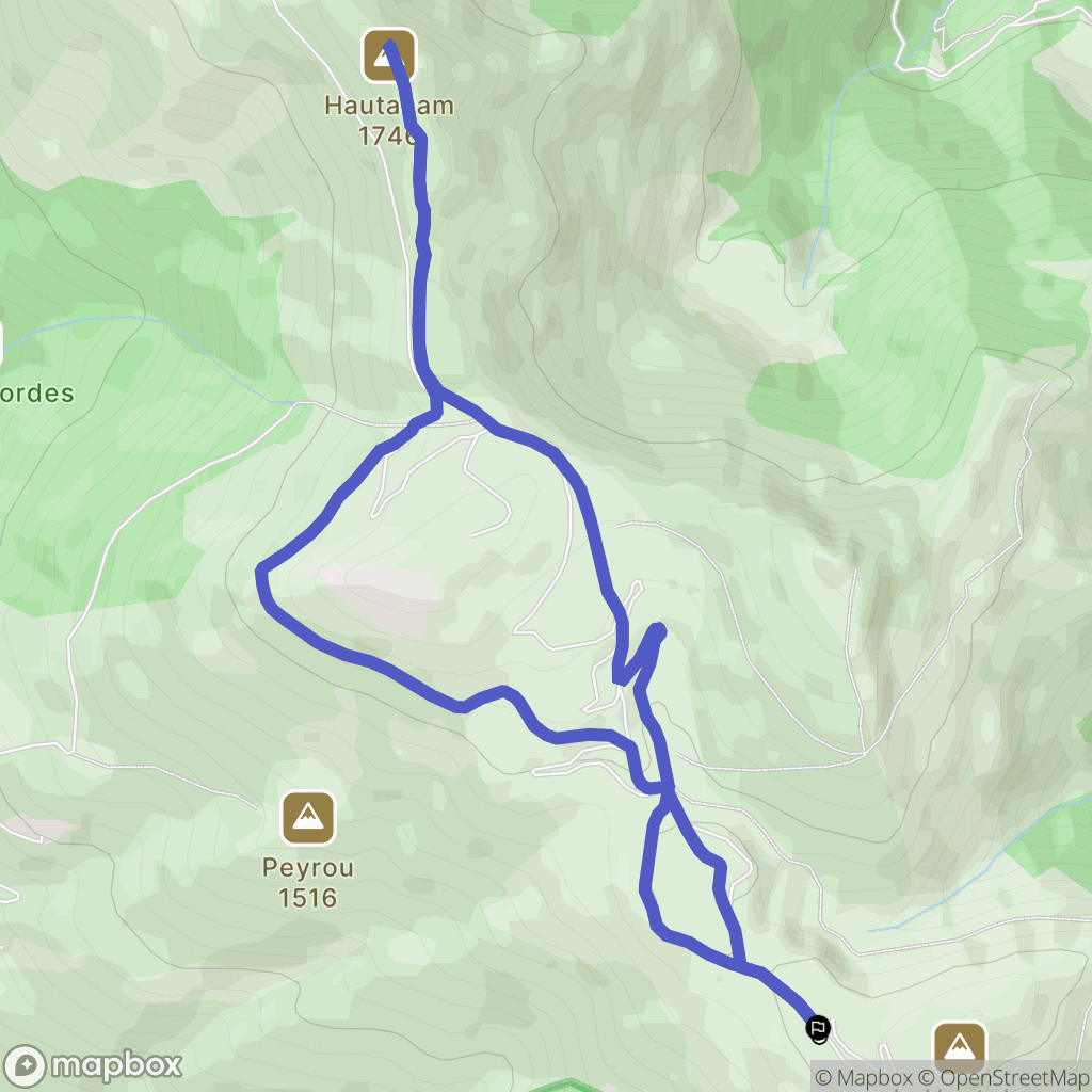 Vier-Bordes : carte du parcours de randonnée - France