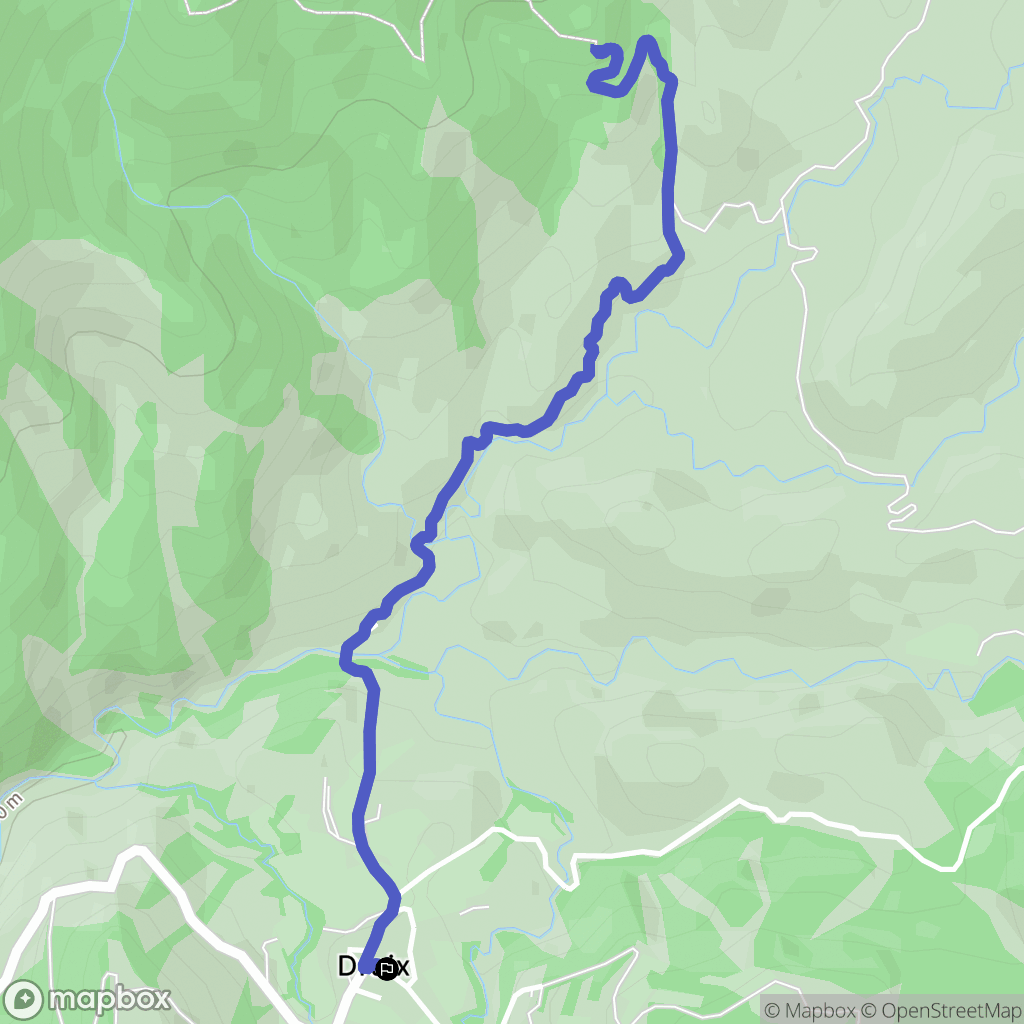 Draix : carte du parcours de randonnée - France