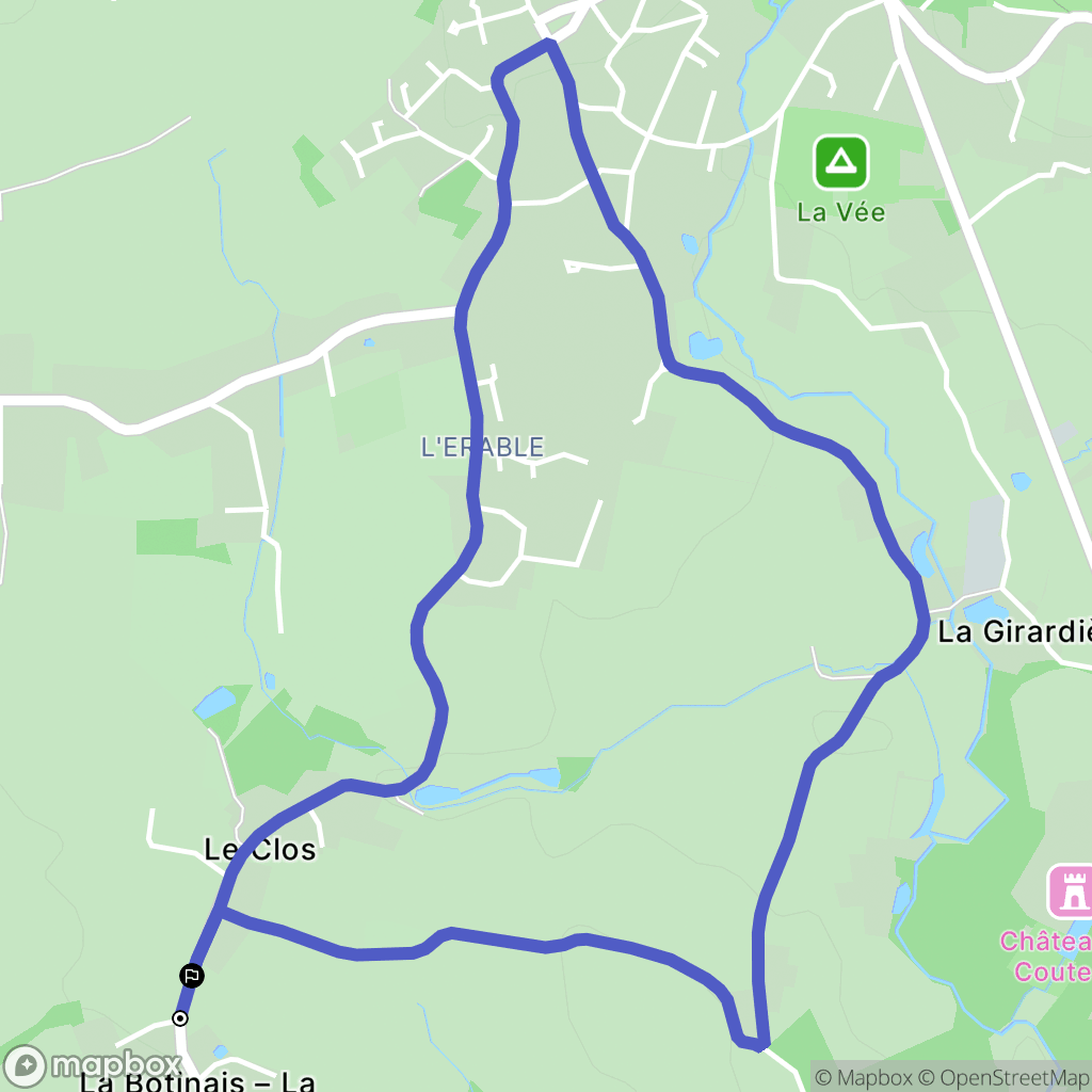 Tessé-Froulay : carte du parcours de randonnée - France