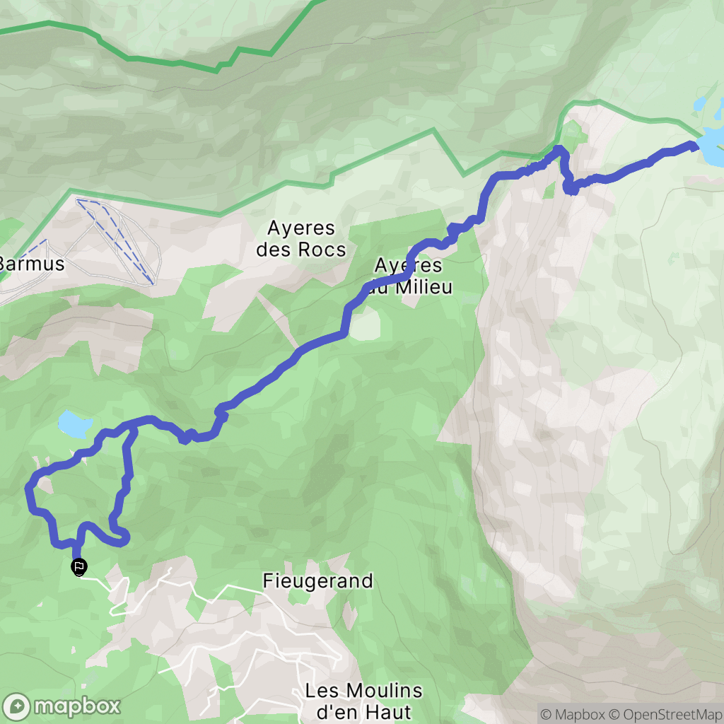 Servoz : carte du parcours de randonnée - France