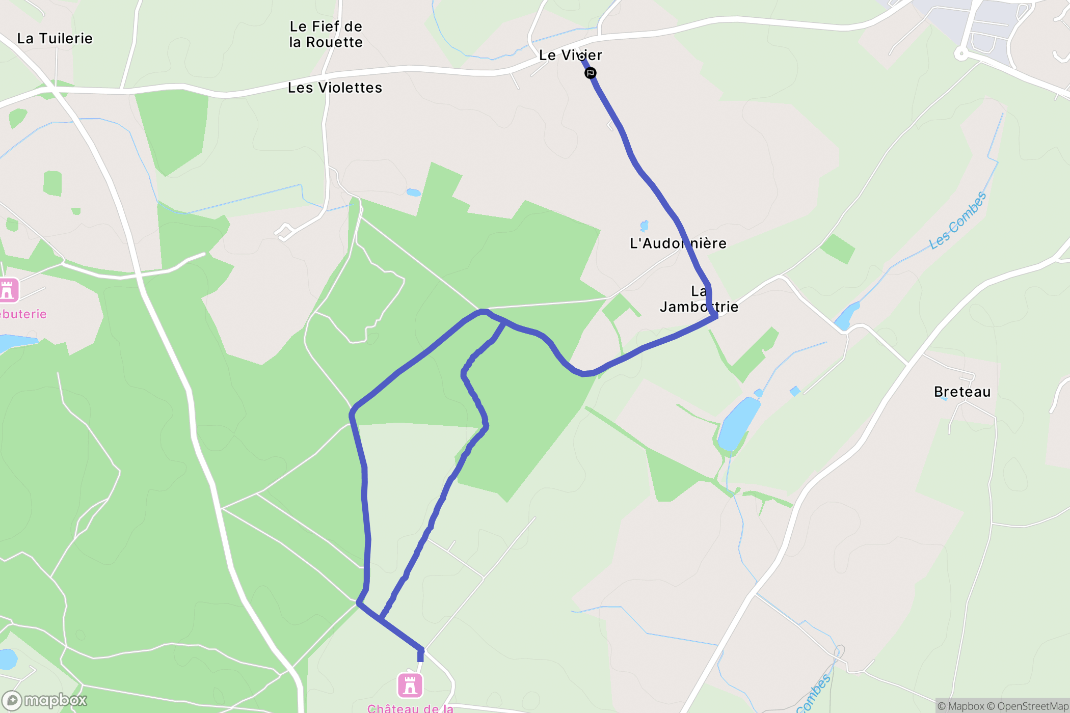 Le Boupère : carte du parcours de randonnée - France