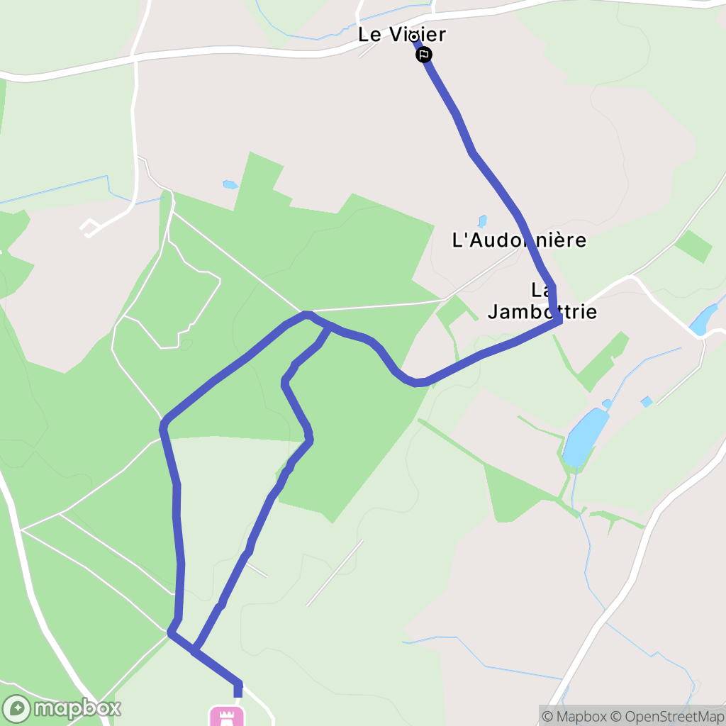 Le Boupère : carte du parcours de randonnée - France