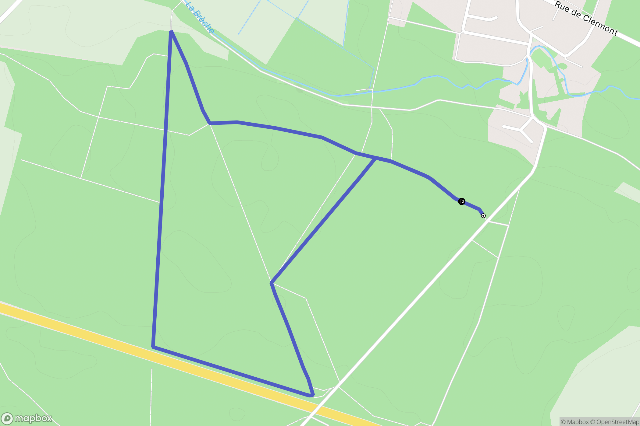 La Neuville-en-Hez : carte du parcours de randonnée - France