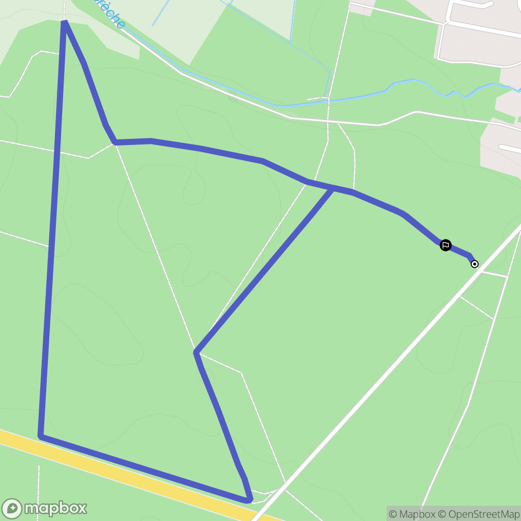 La Neuville-en-Hez : carte du parcours de randonnée - France