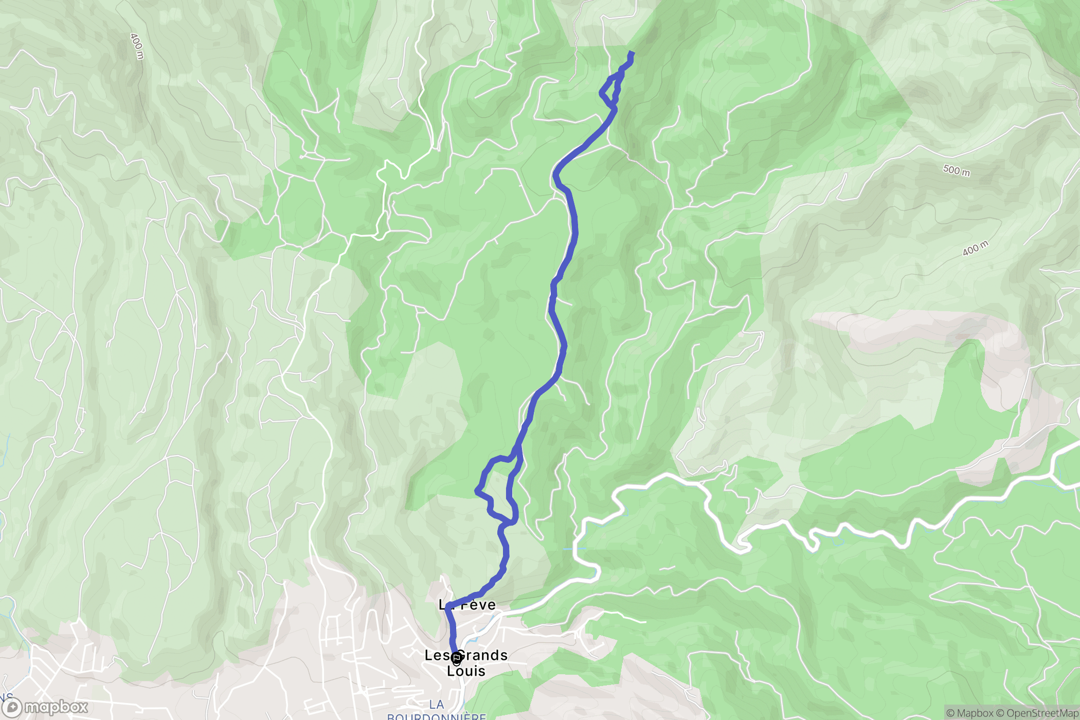 Allauch : carte du parcours de randonnée - France