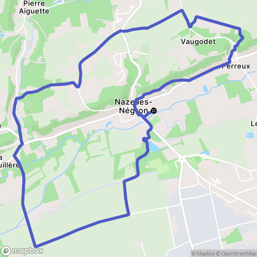 Nazelles-Négron : carte du parcours de randonnée - France