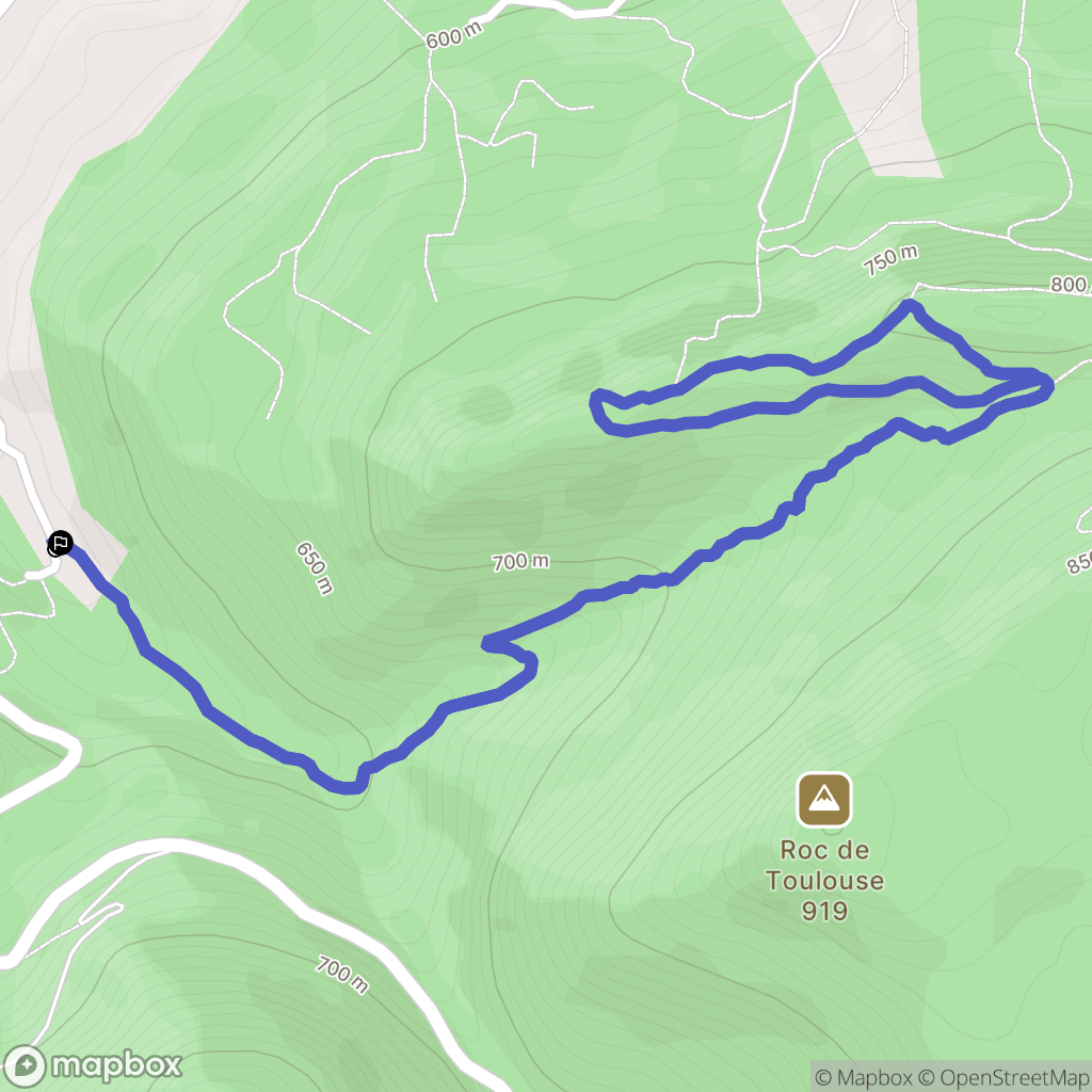 Belesta : carte du parcours de randonnée - France