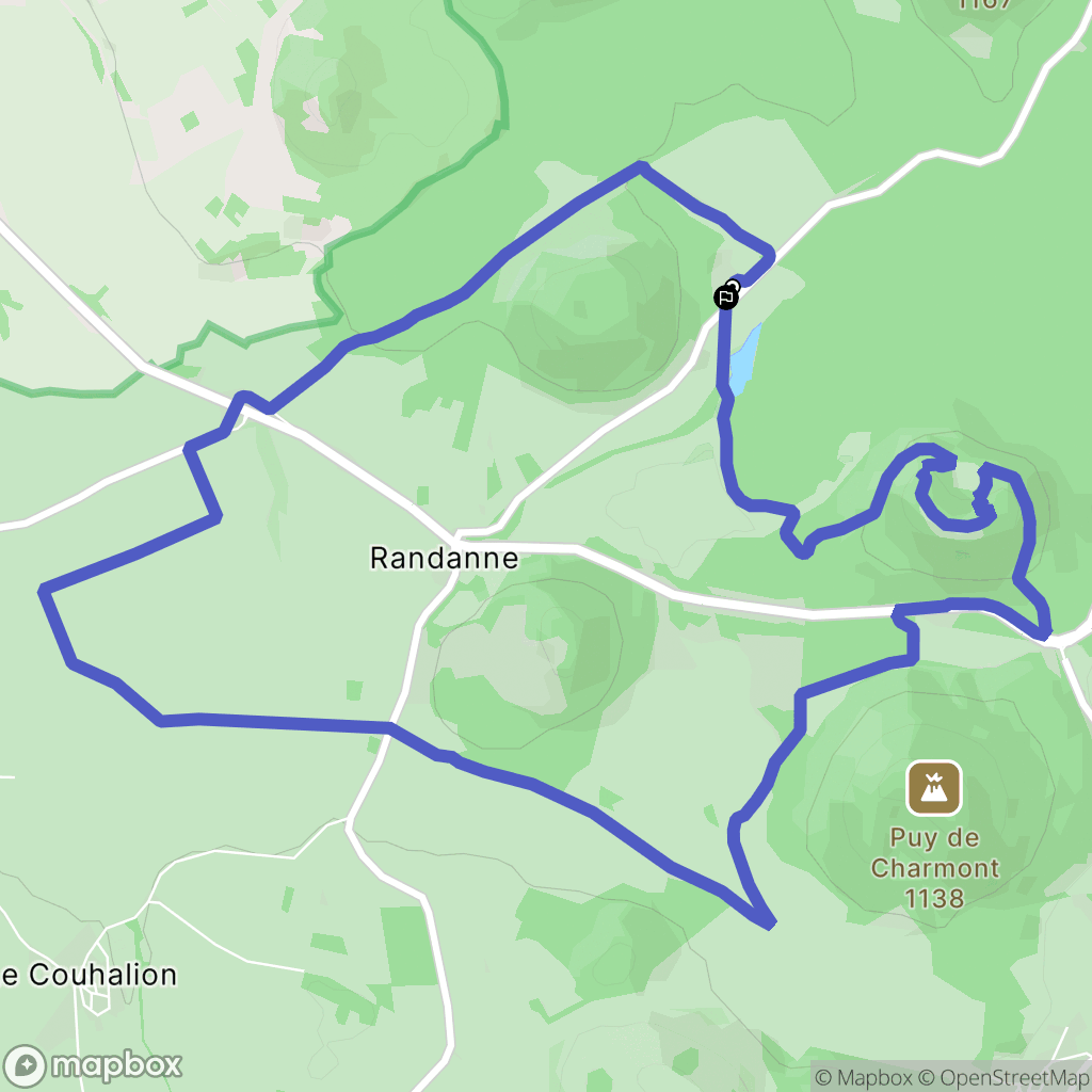 Aydat : carte du parcours de randonnée - France