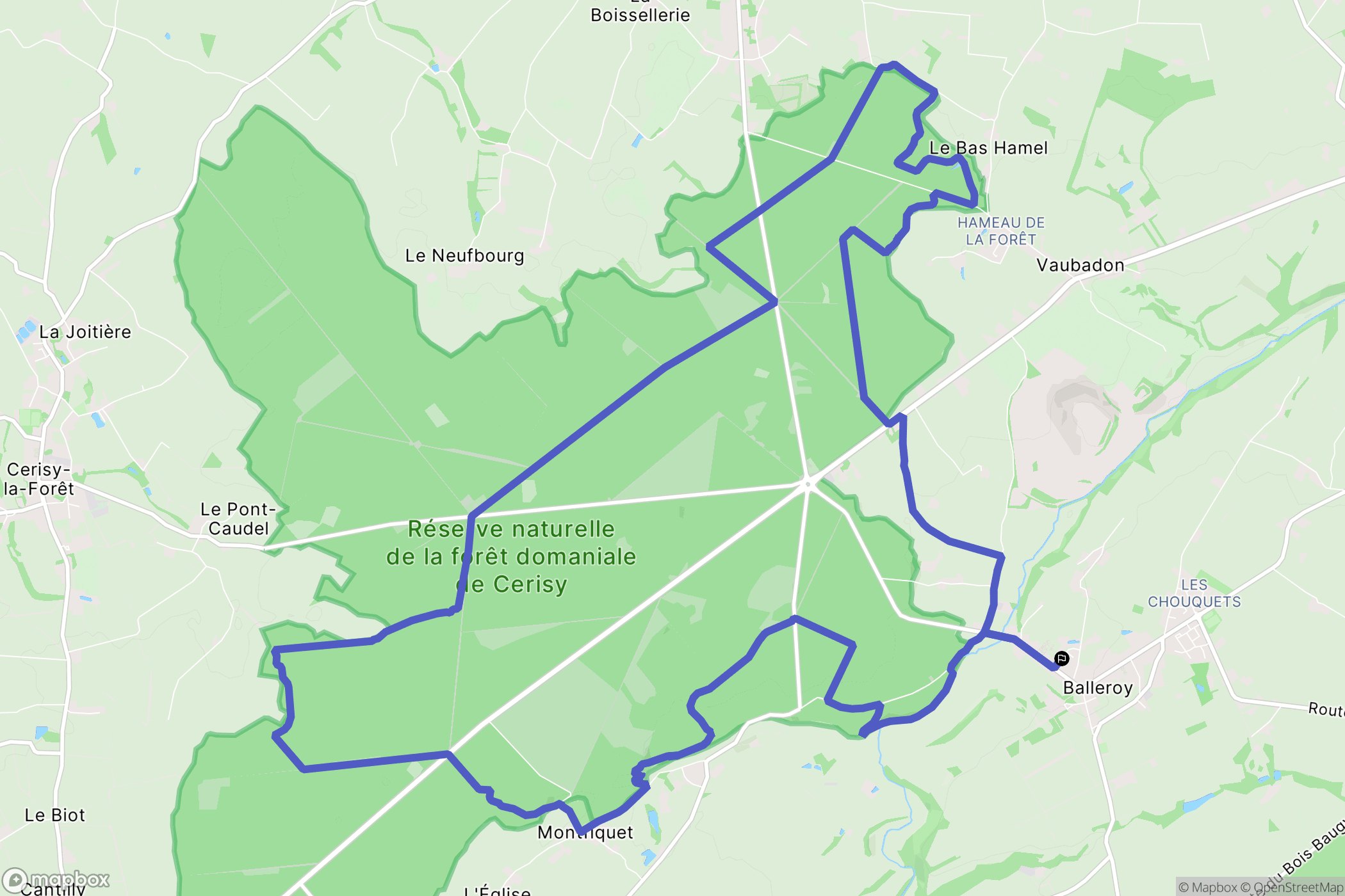 Balleroy-sur-Drôme : carte du parcours de randonnée - France