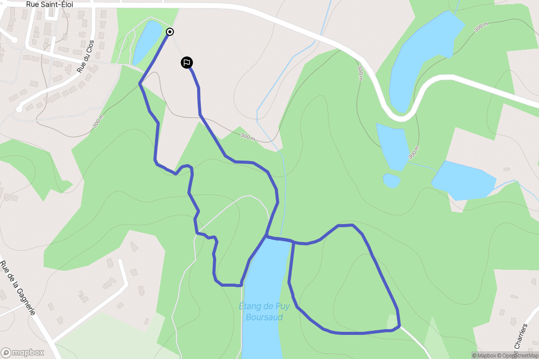 Saint-Gence : carte du parcours de randonnée - France