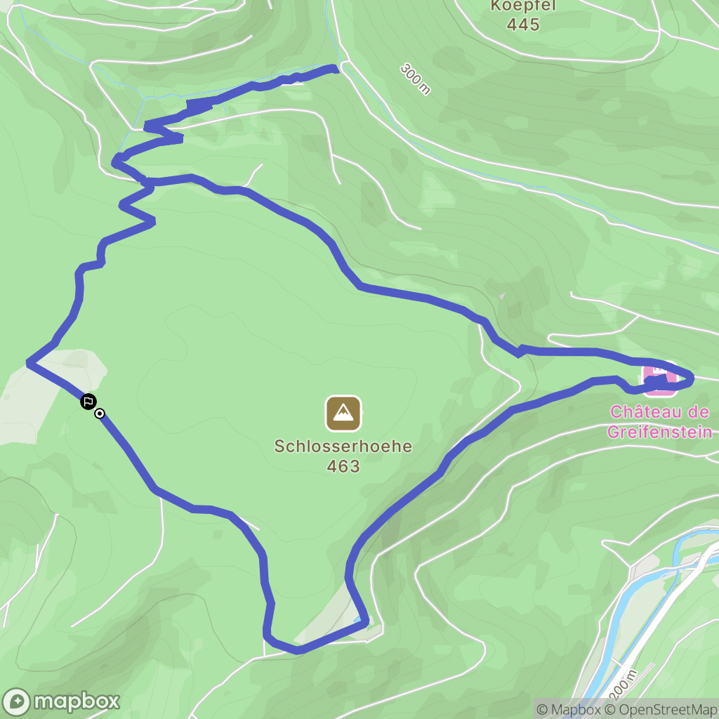 Saverne : carte du parcours de randonnée - France