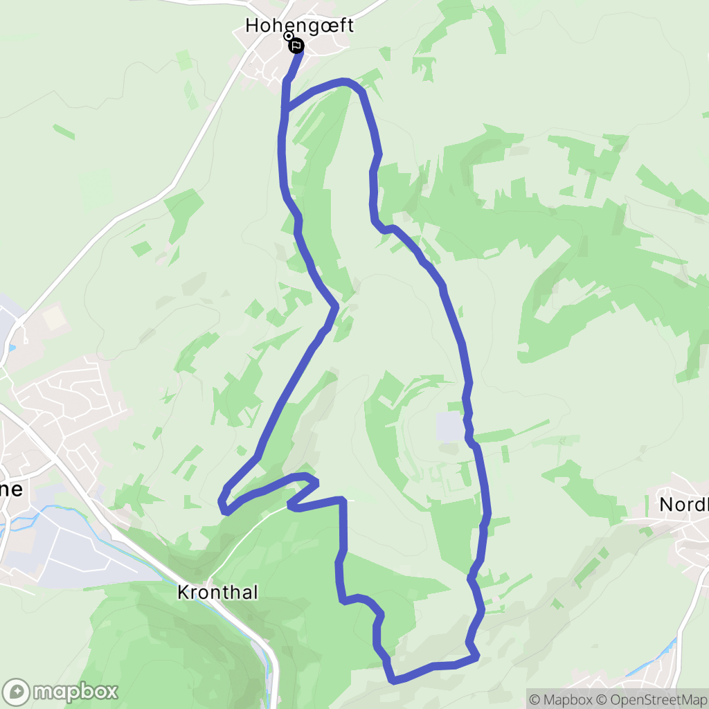 Hohengœft : carte du parcours de randonnée - France