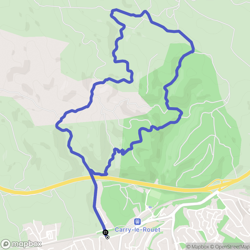 Carry-le-Rouet : carte du parcours de randonnée - France