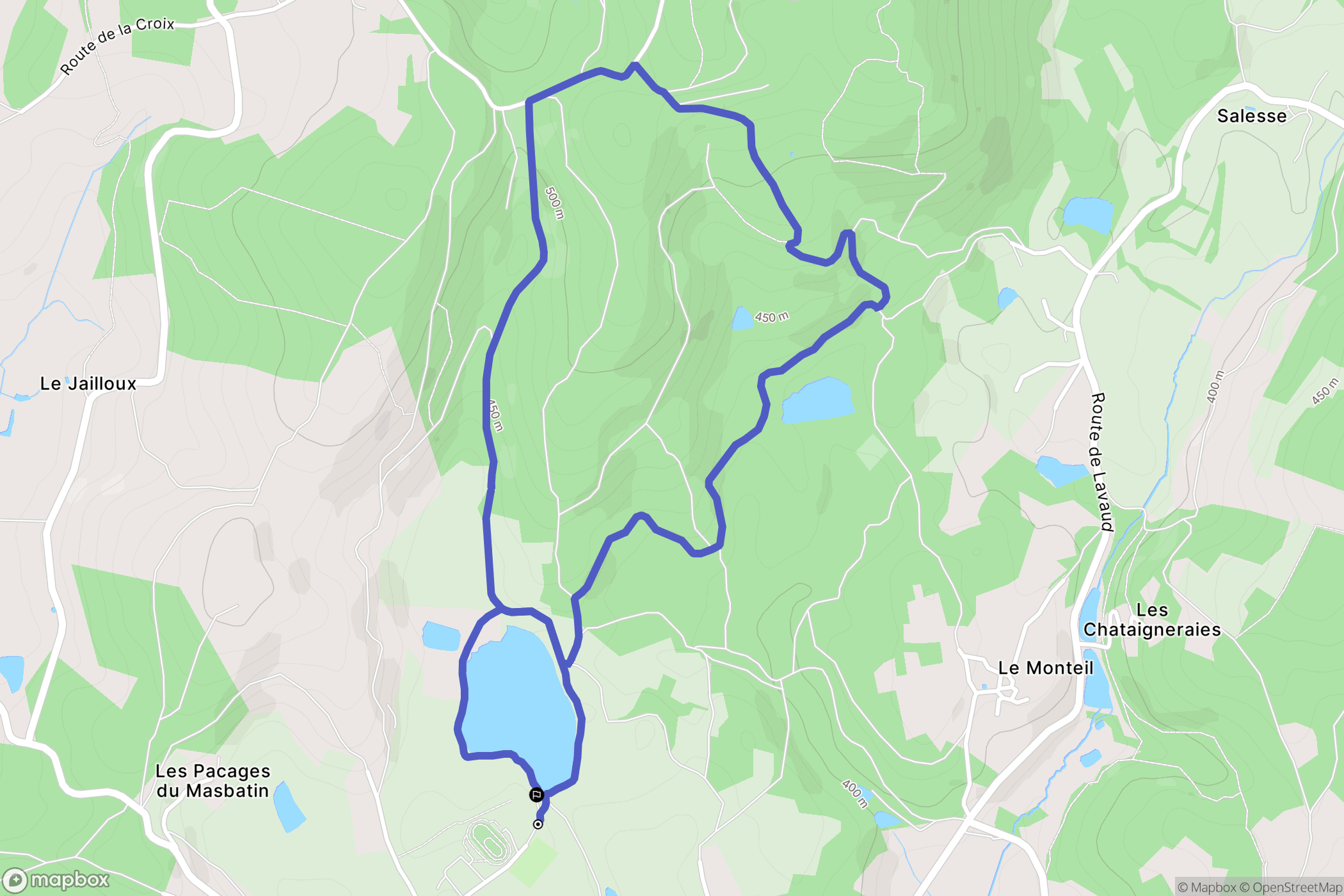 Bonnac-la-Côte : carte du parcours de randonnée - France