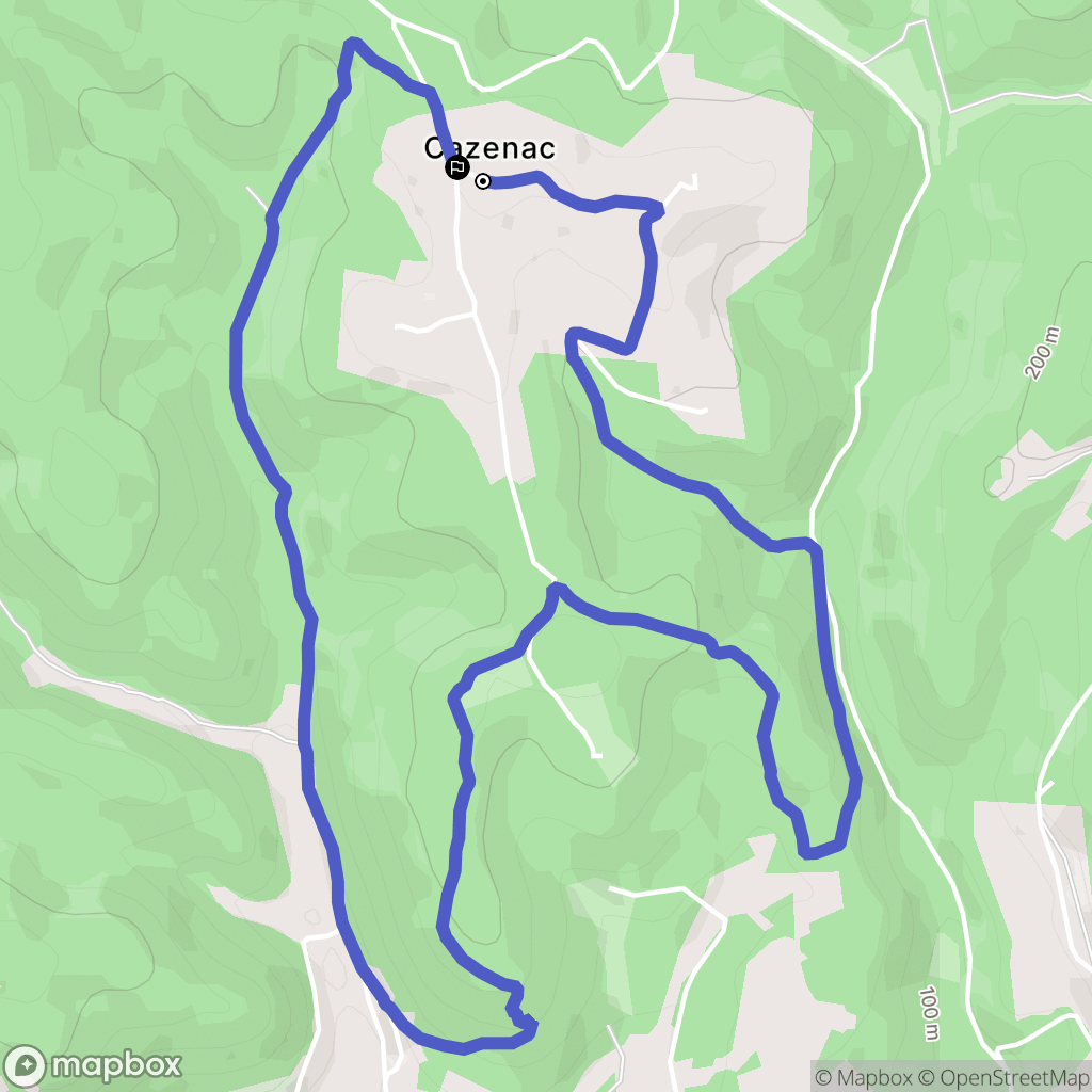 Beynac-et-Cazenac : carte du parcours de randonnée - France