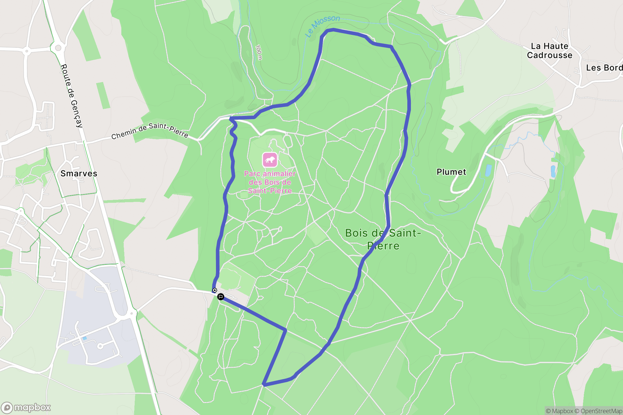 Smarves : carte du parcours de randonnée - France