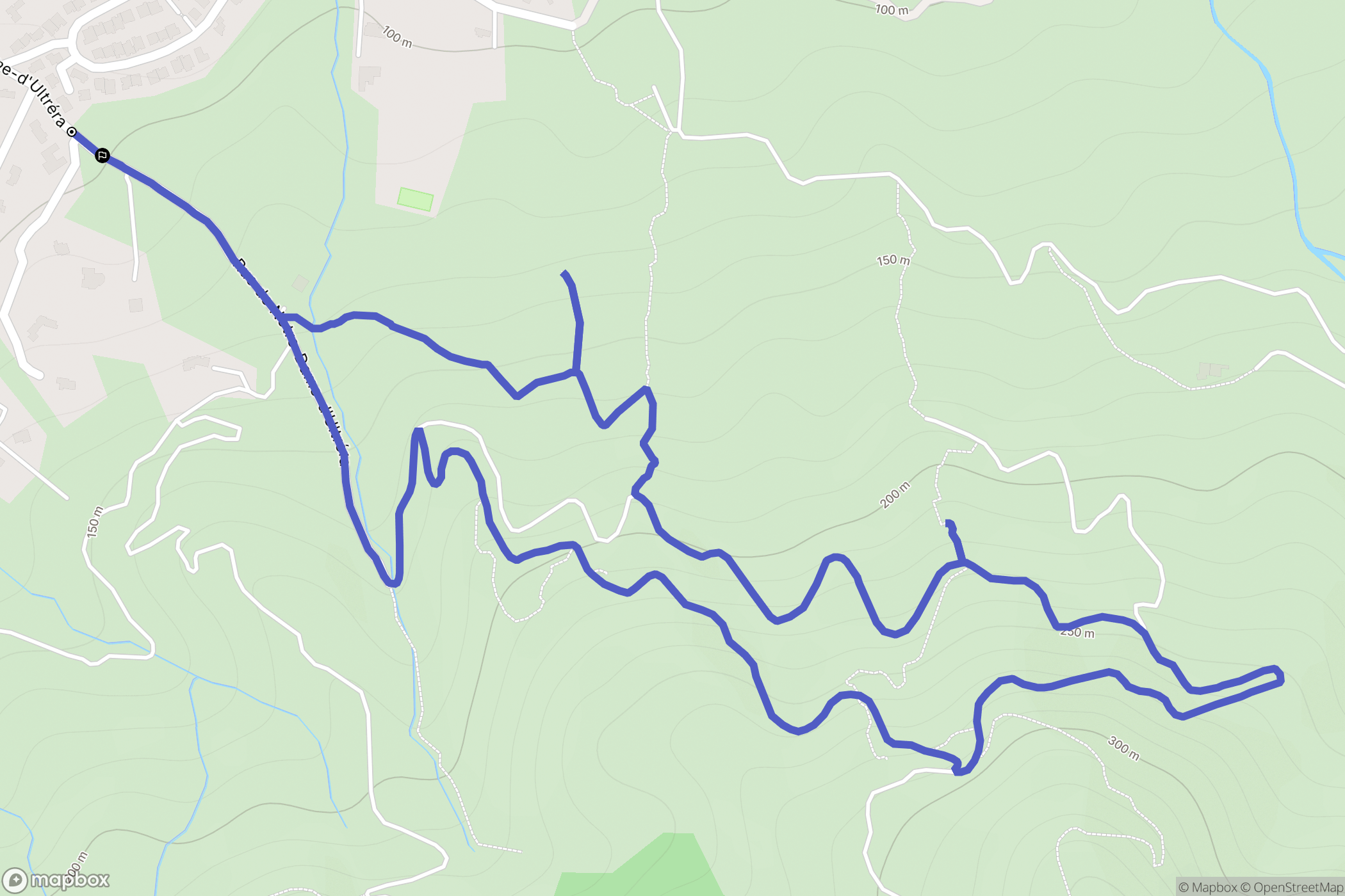 Sorède : carte du parcours de randonnée - France