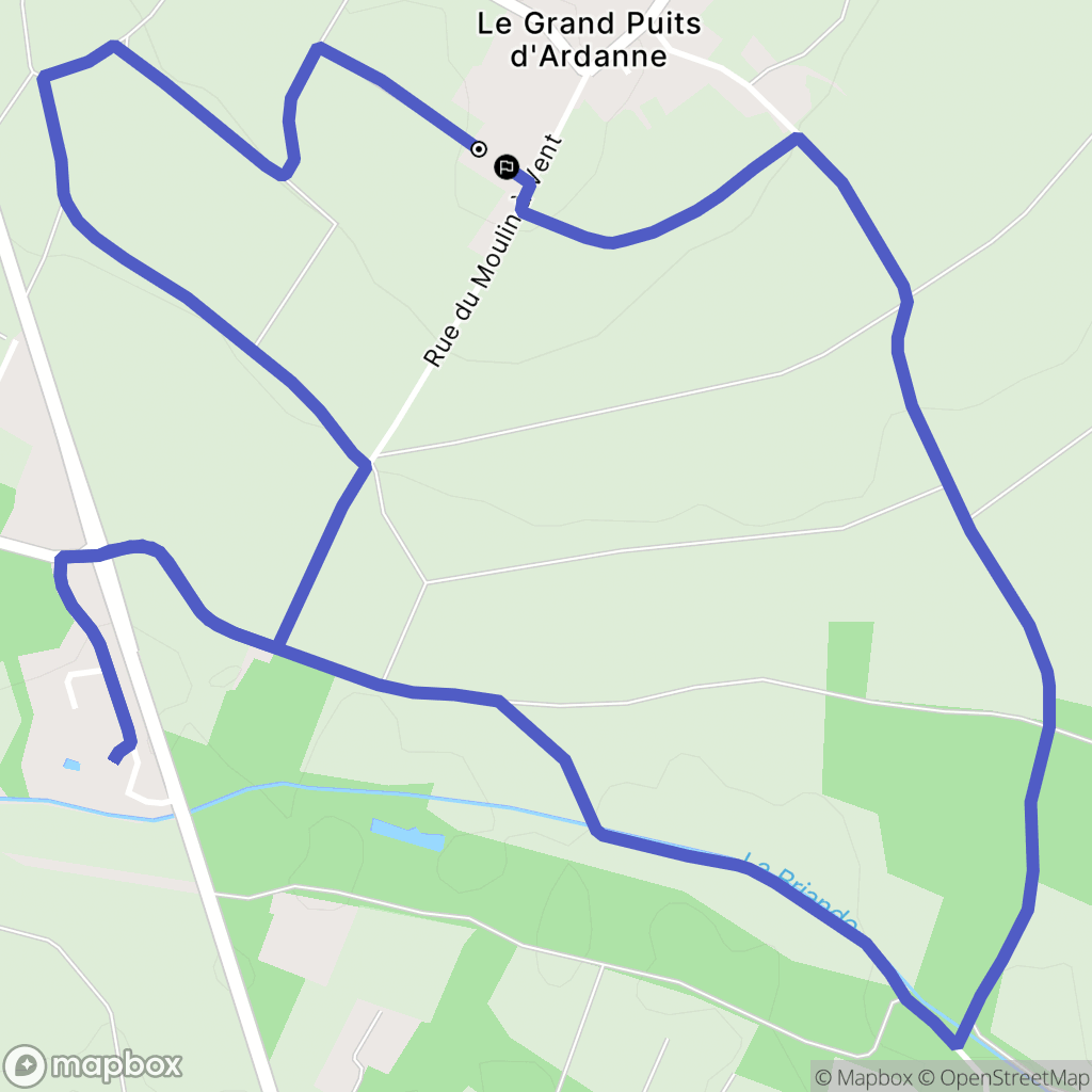 Chalais : carte du parcours de randonnée - France