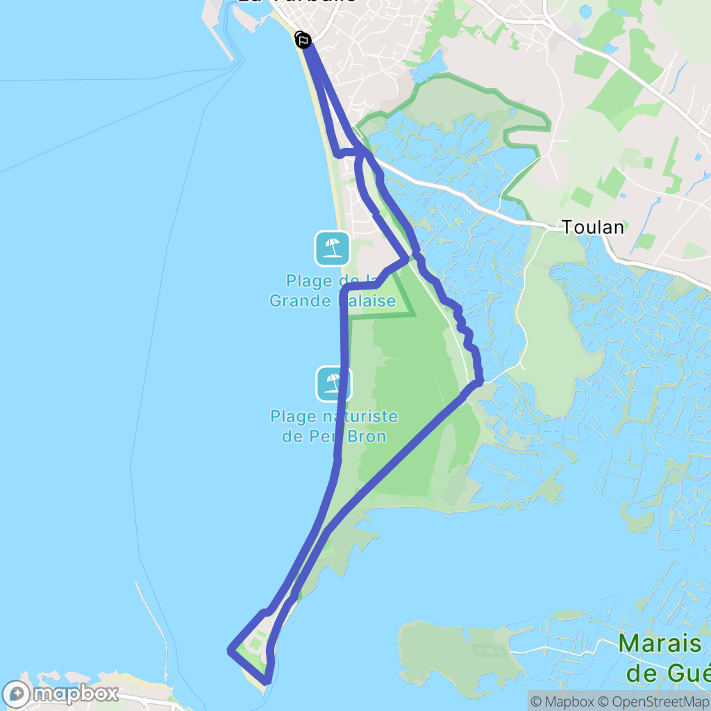La Turballe : carte du parcours de randonnée - France