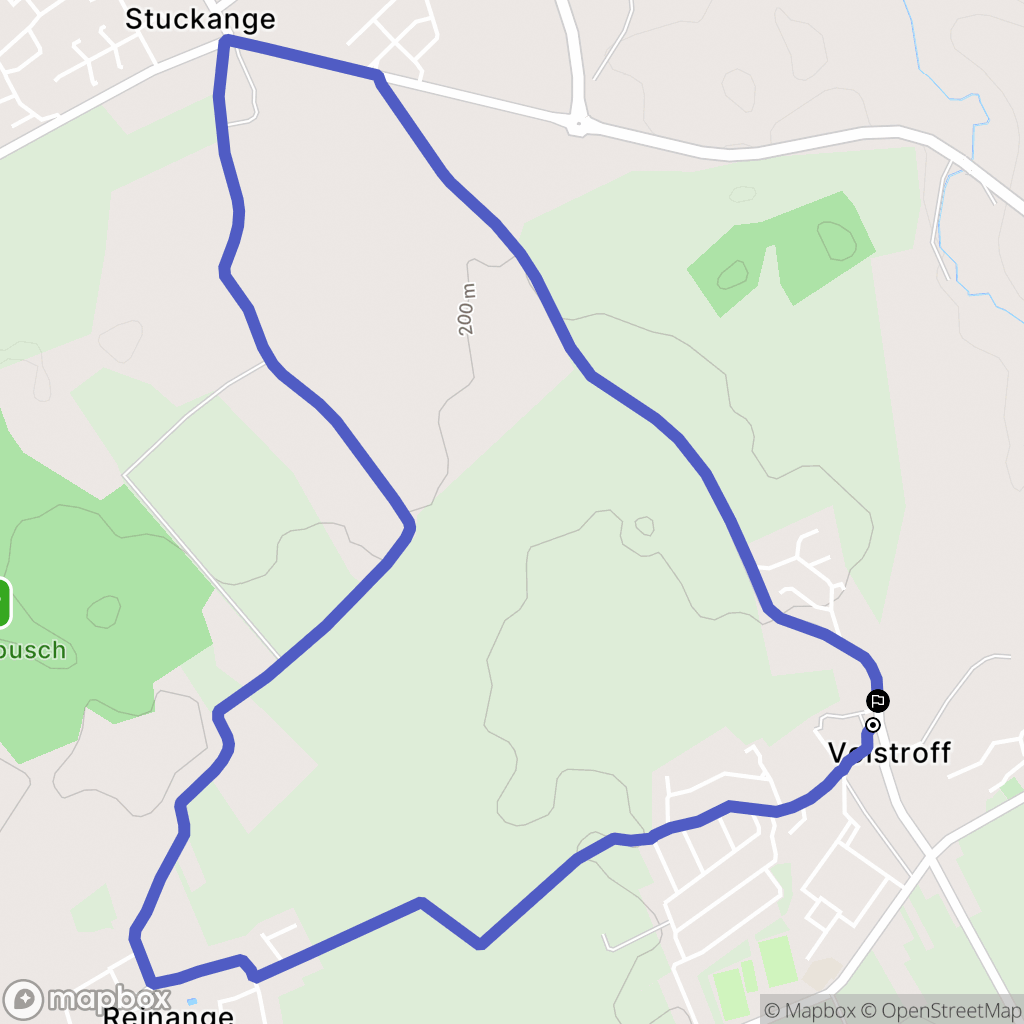 Volstroff : carte du parcours de randonnée - France