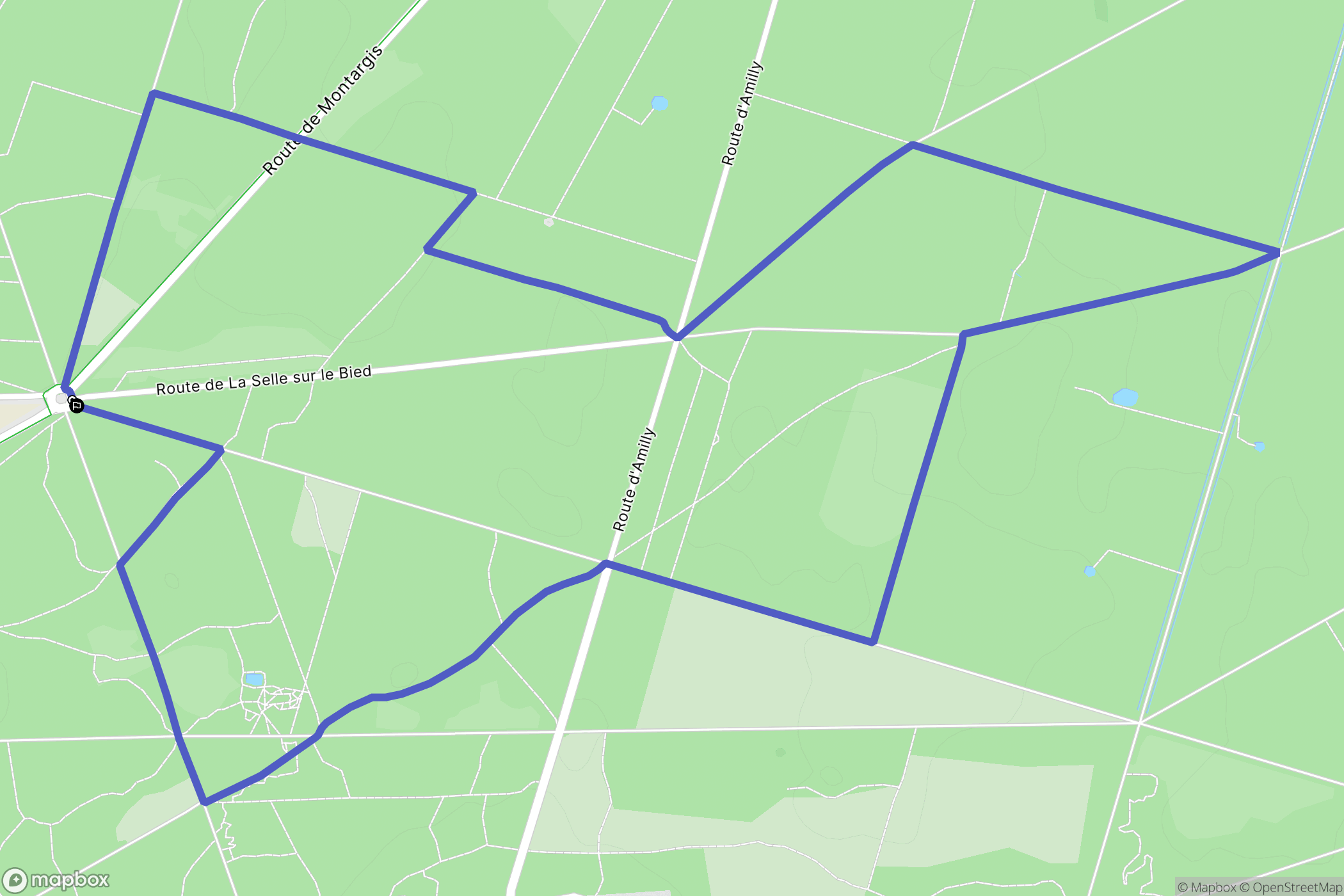 Châlette-sur-Loing : carte du parcours de randonnée - France