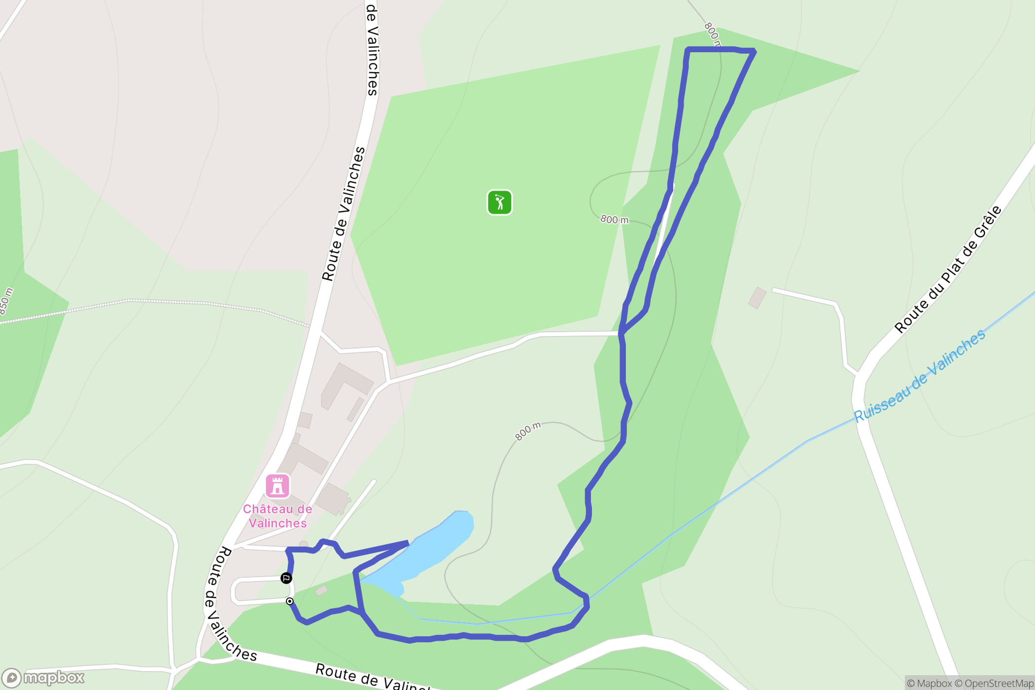 Marols : carte du parcours de randonnée - France