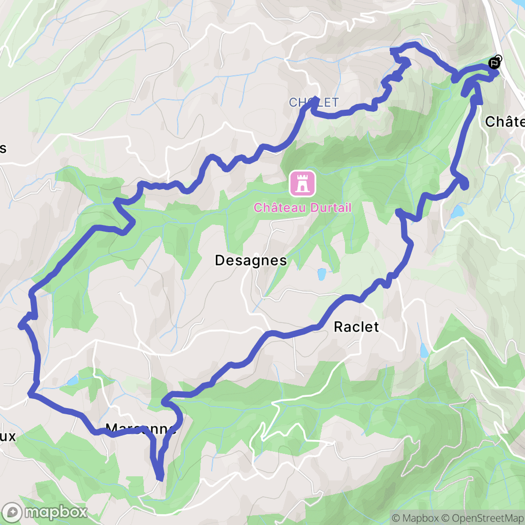 Chateaubourg : carte du parcours de randonnée - France