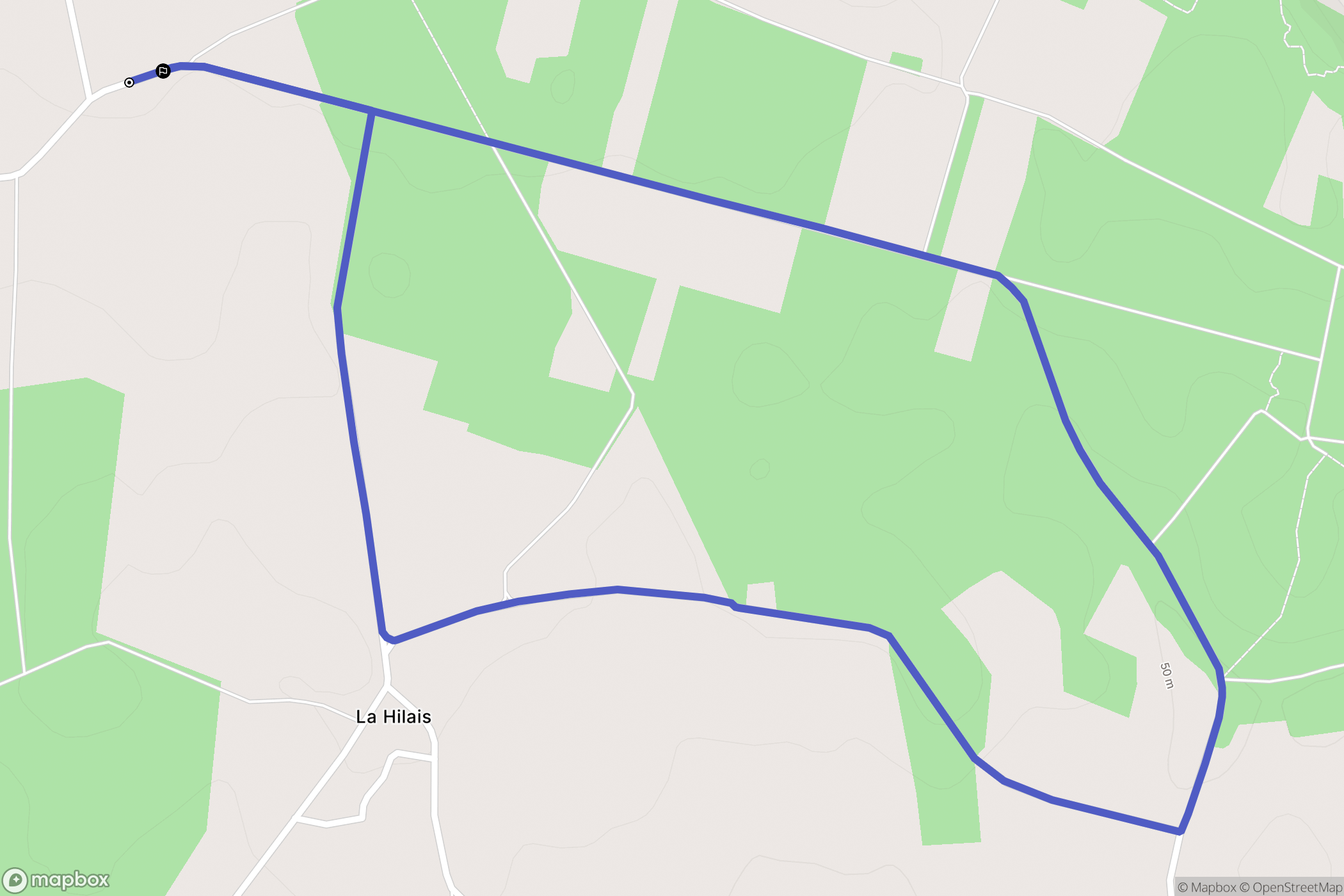 Bains-sur-Oust : carte du parcours de randonnée - France