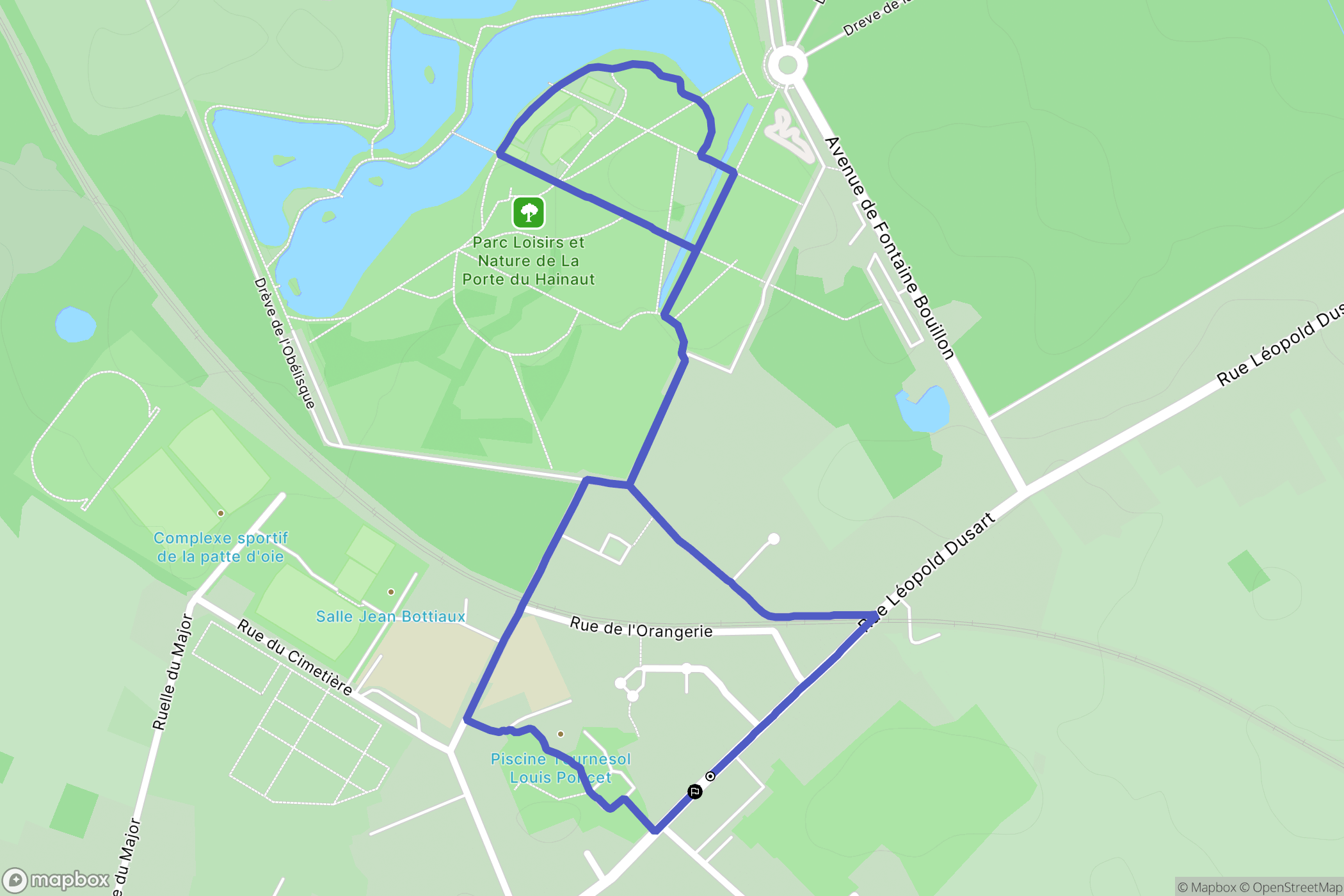 Raismes : carte du parcours de randonnée - France