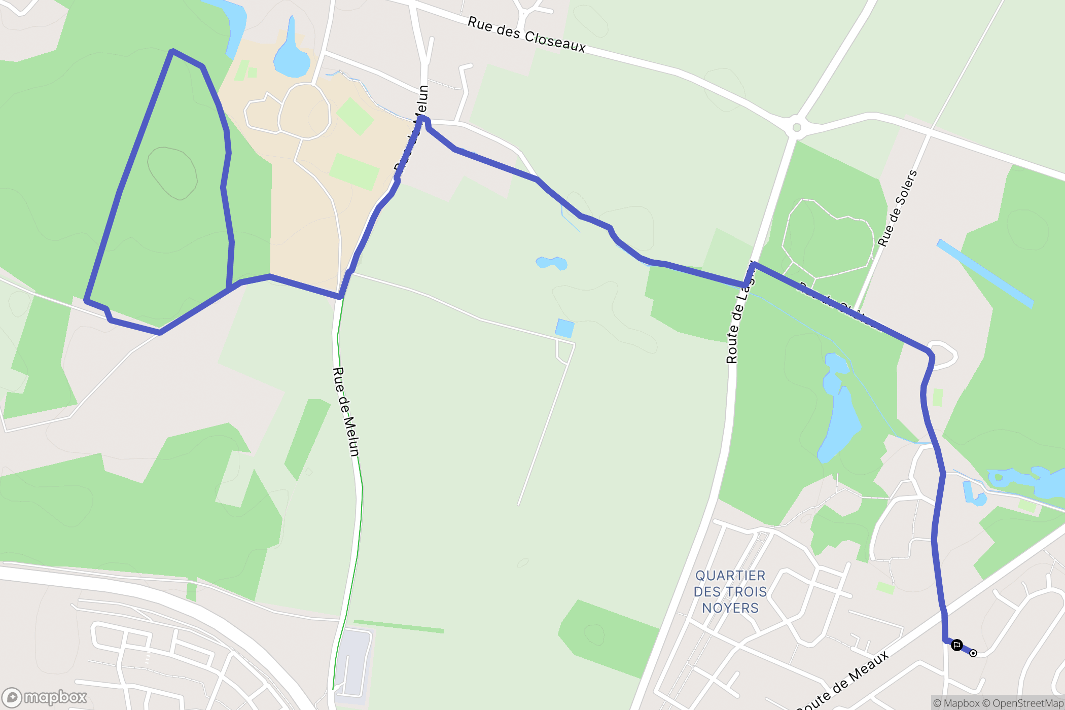 Rubelles : carte du parcours de randonnée - France