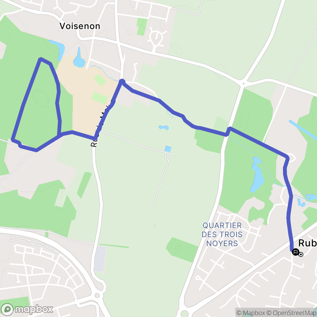 Rubelles : carte du parcours de randonnée - France