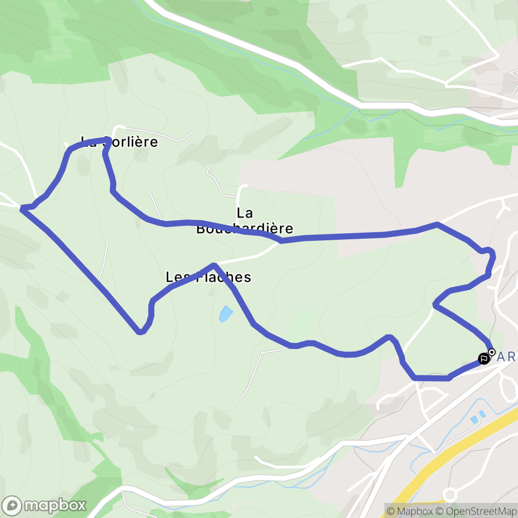 Saint-Chamond : carte du parcours de randonnée - France