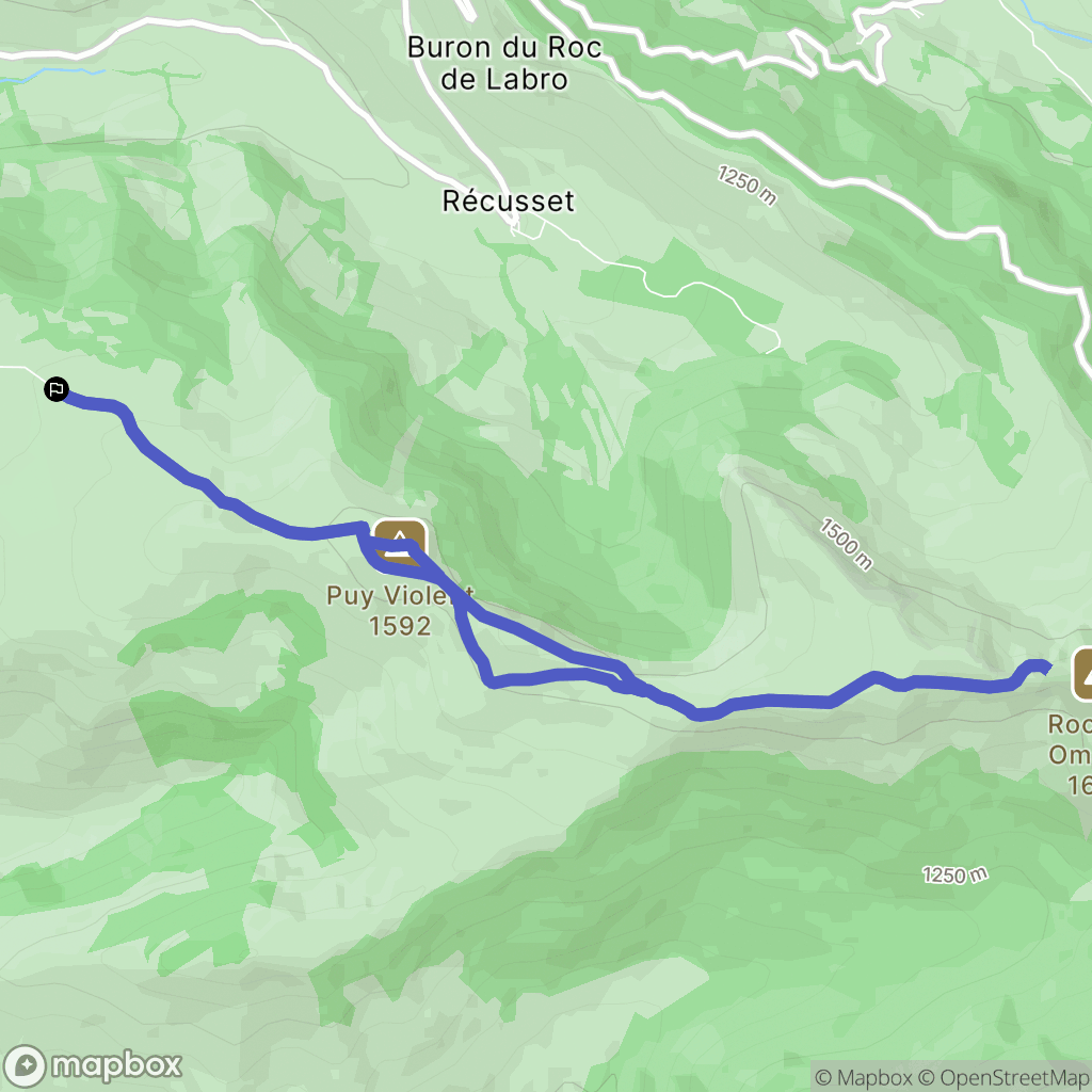 Saint-Paul-de-Salers : carte du parcours de randonnée - France