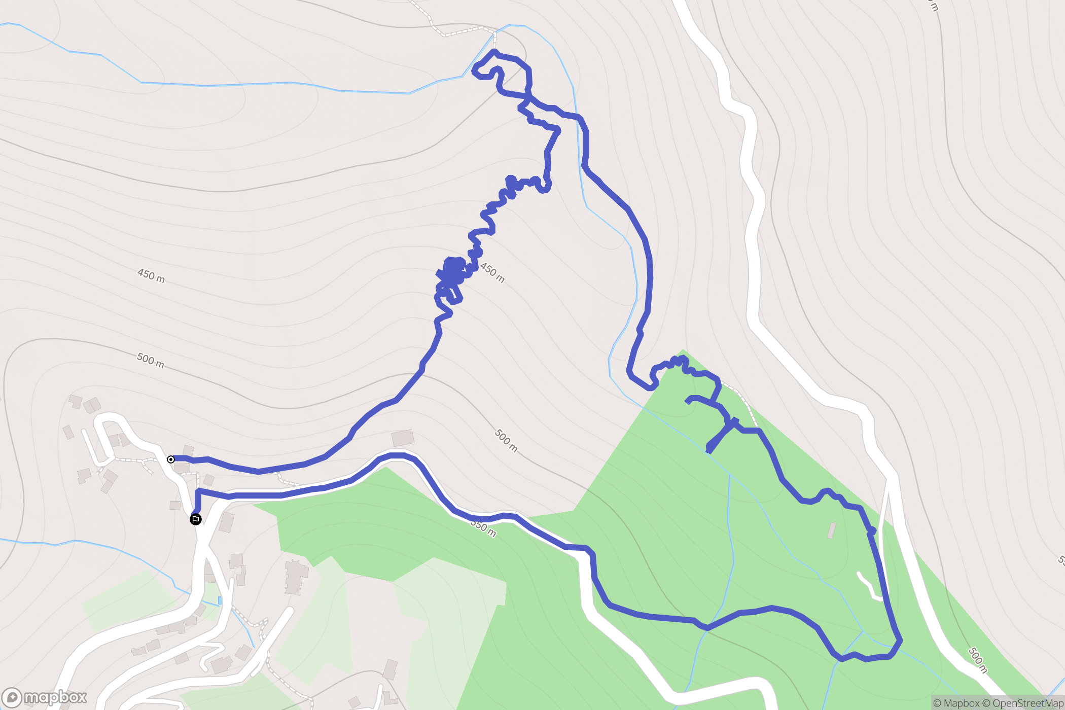 Cuttoli-Corticchiato : carte du parcours de randonnée - France