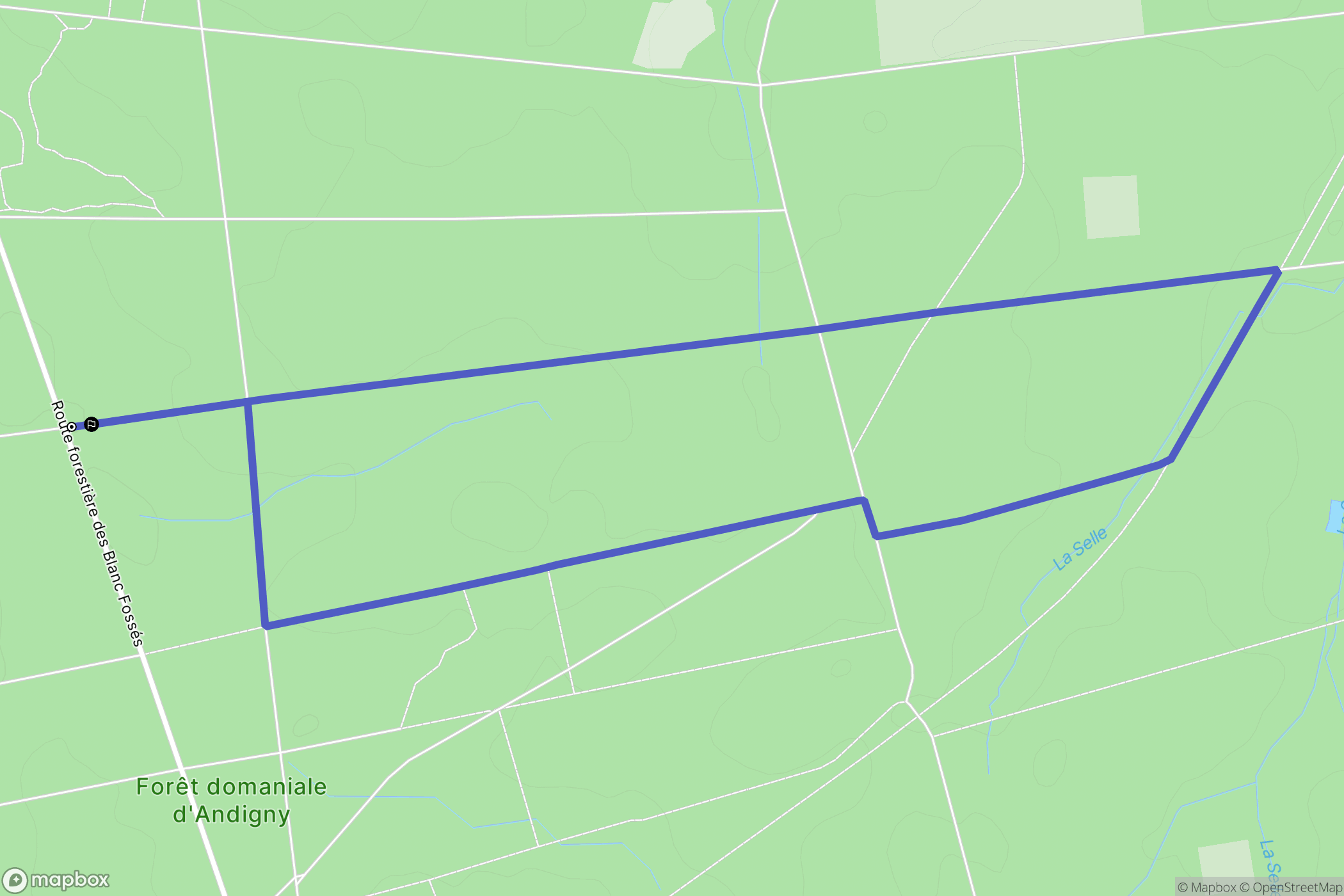 Mennevret : carte du parcours de randonnée - France