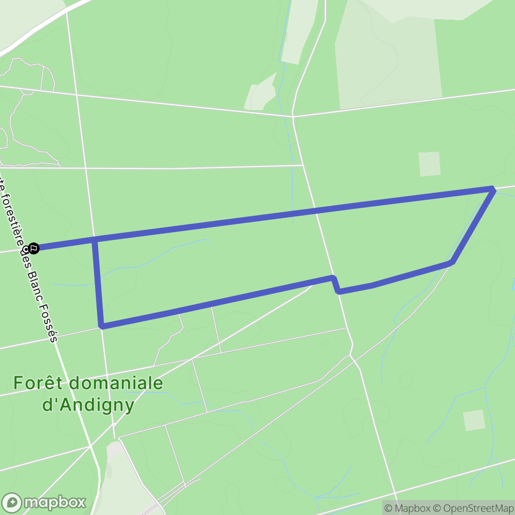 Mennevret : carte du parcours de randonnée - France