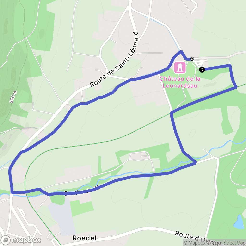 Obernai : carte du parcours de randonnée - France