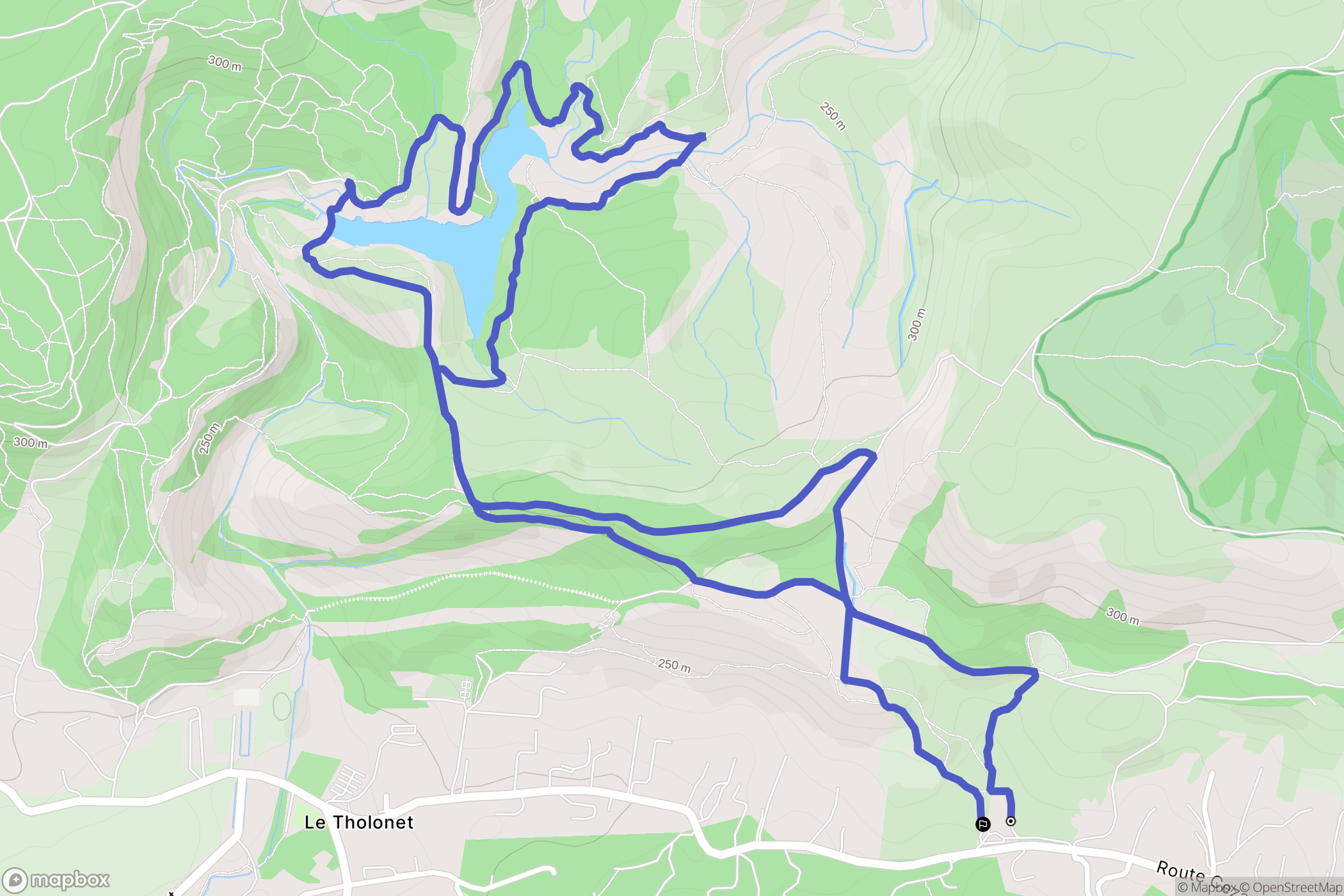 Beaurecueil : carte du parcours de randonnée - France