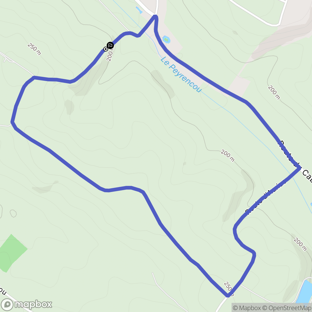 Le Faget : carte du parcours de randonnée - France