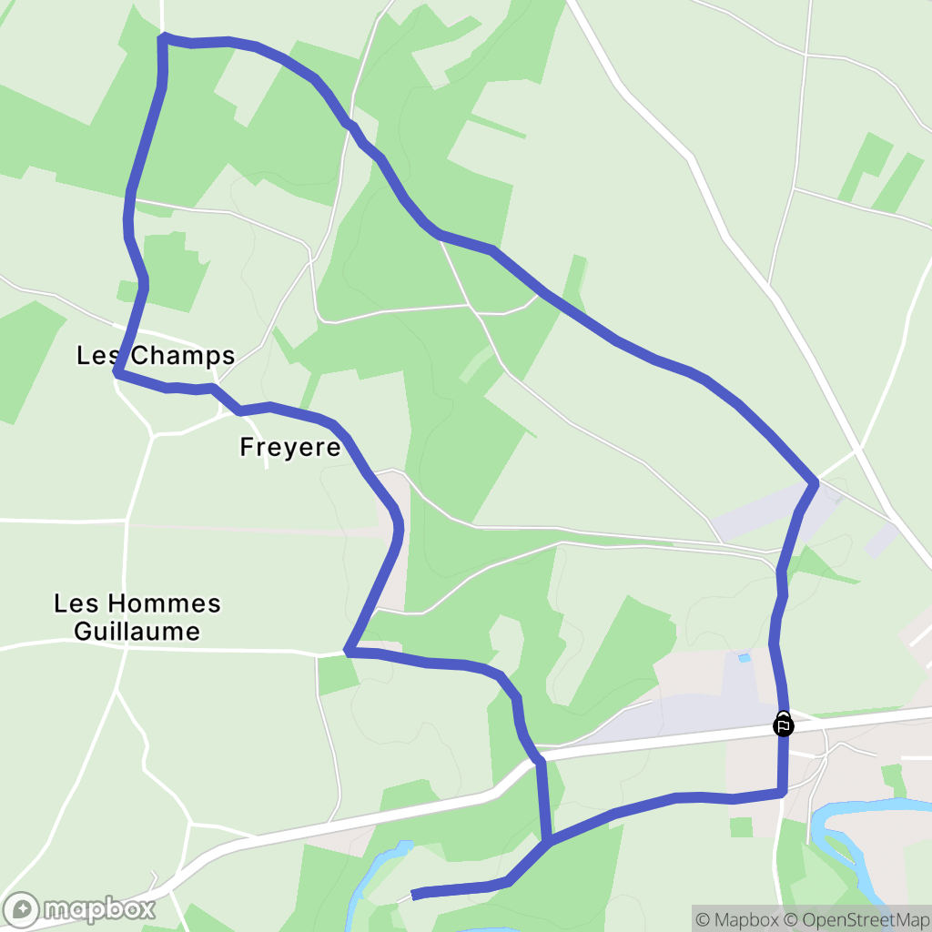 Saint-Pierre-d'Exideuil : carte du parcours de randonnée - France