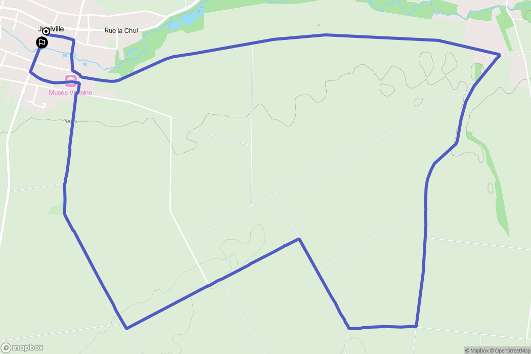Juniville : carte du parcours de randonnée - France