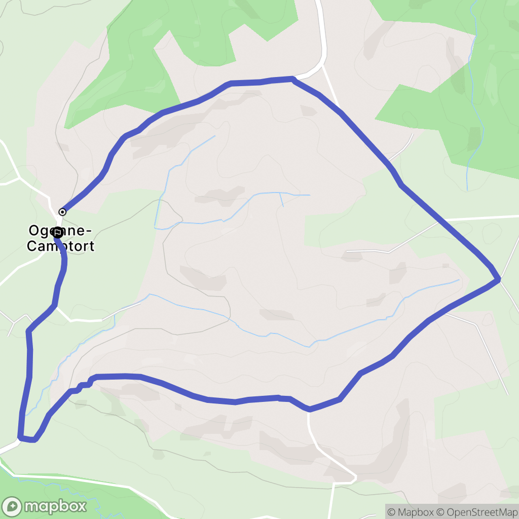 Ogenne-Camptort : carte du parcours de randonnée - France