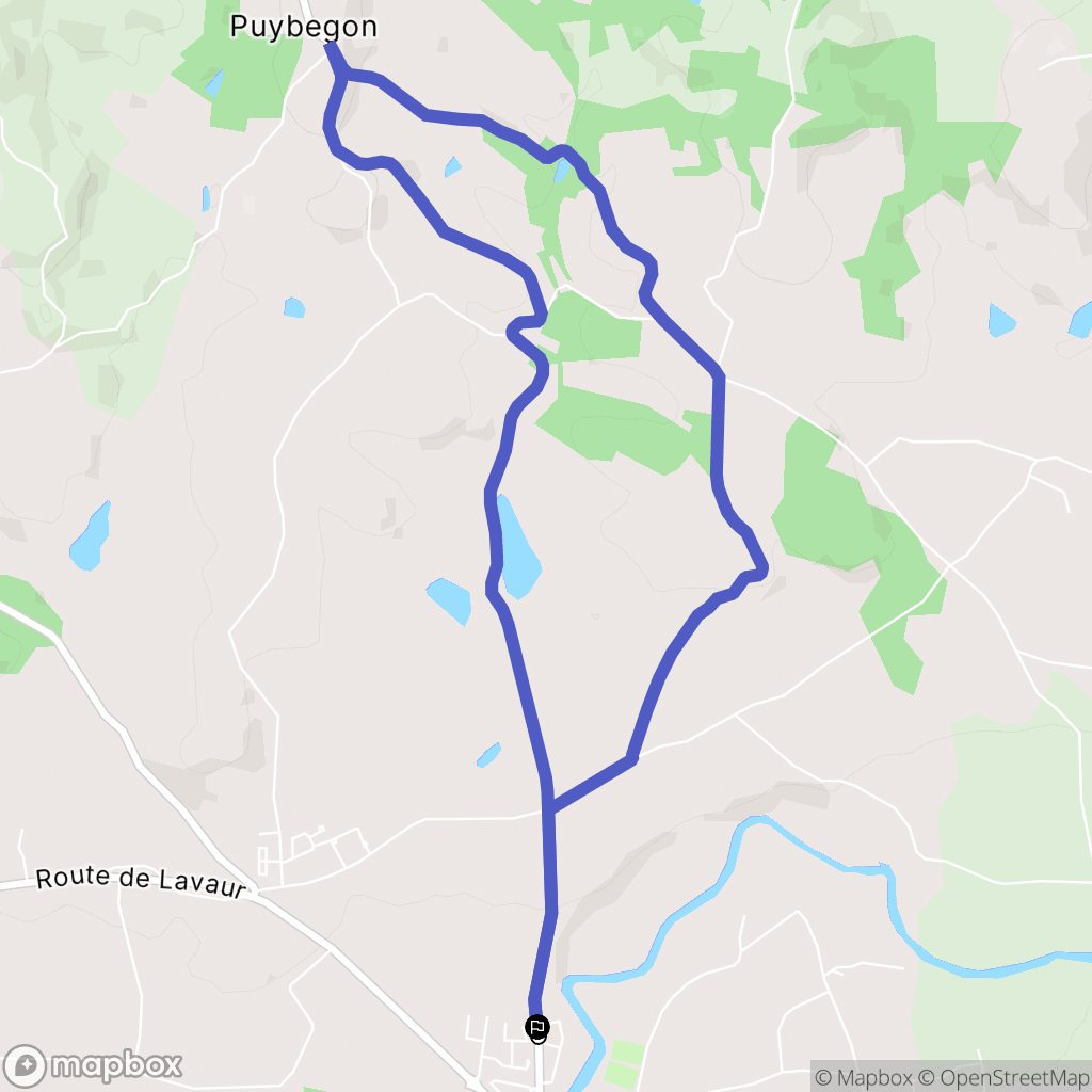 Briatexte : carte du parcours de randonnée - France