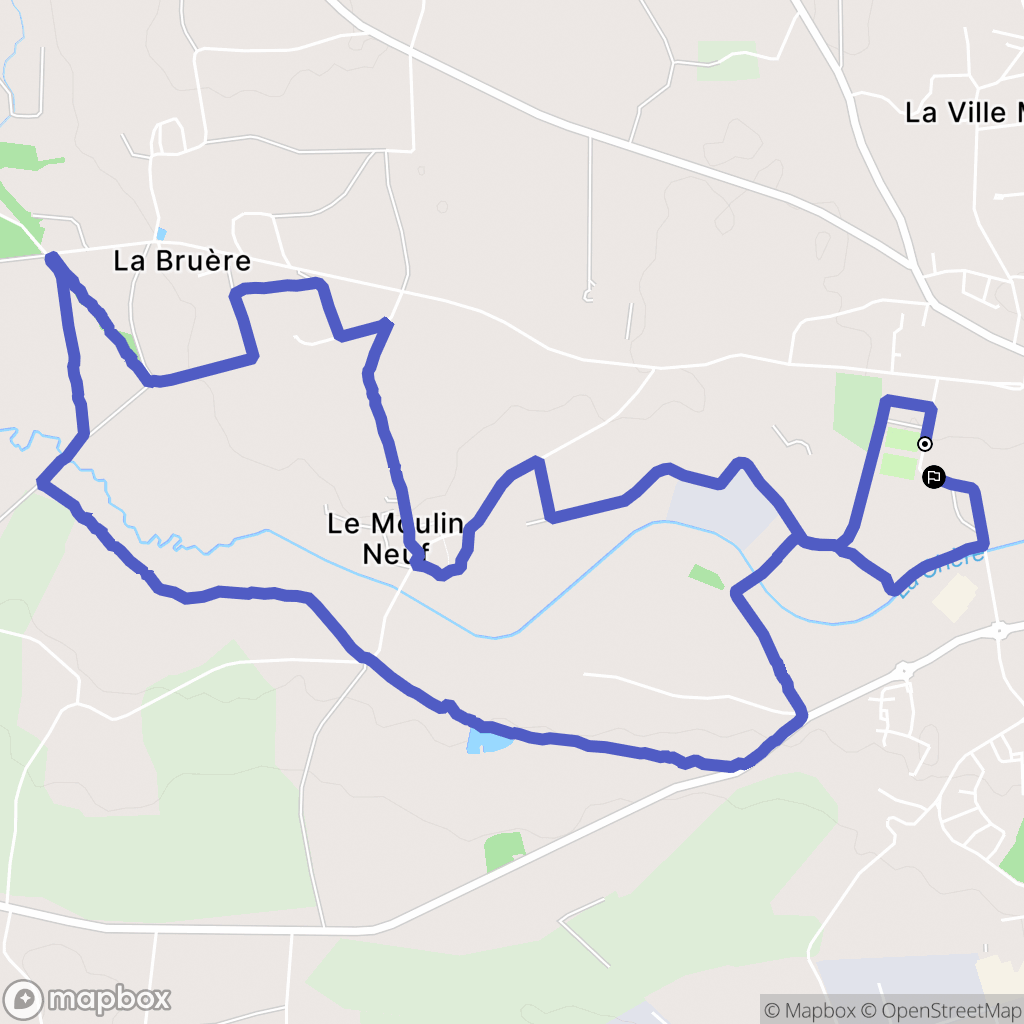 Châteaubriant : carte du parcours de randonnée - France