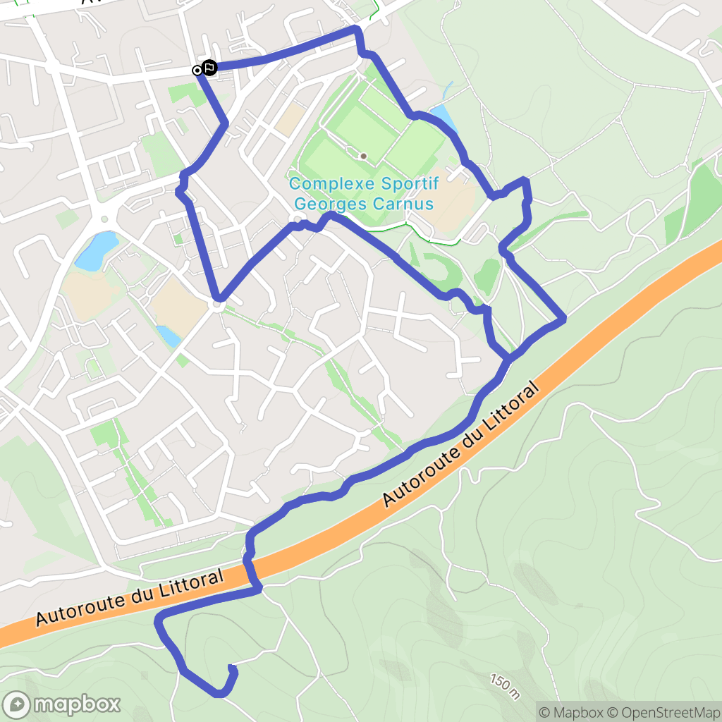 Gignac-la-Nerthe : carte du parcours de randonnée - France