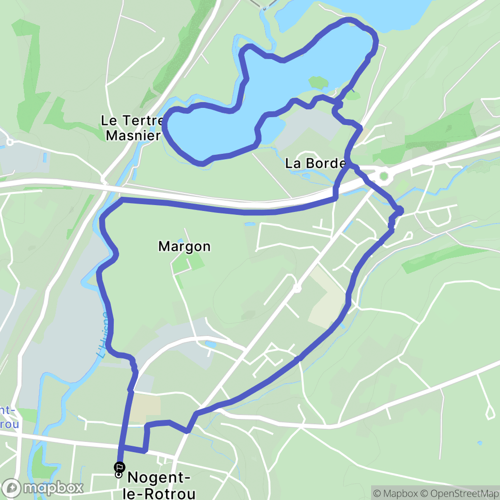 Nogent-le-Rotrou : carte du parcours de randonnée - France