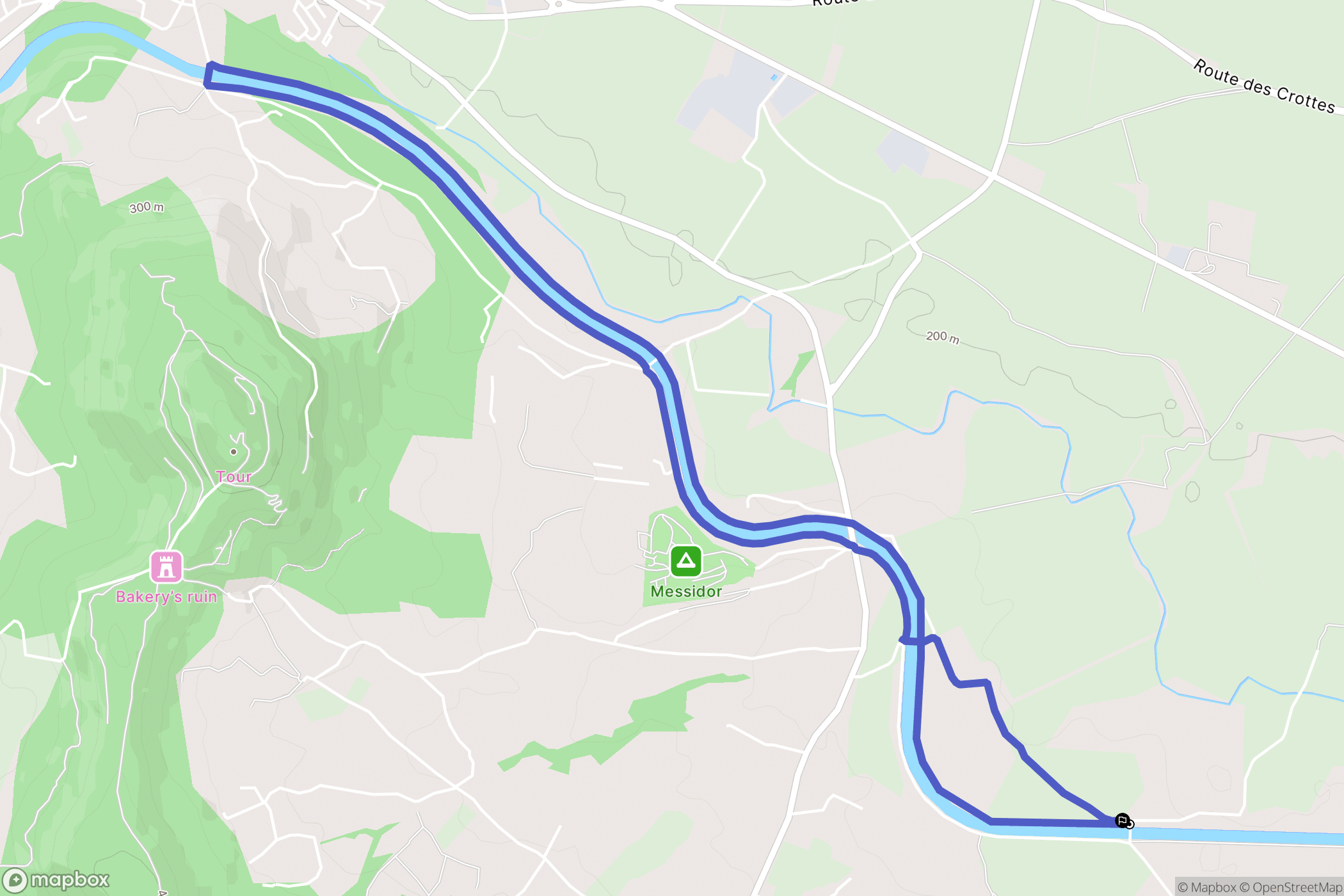 Le Puy-Sainte-Réparade : carte du parcours de randonnée - France